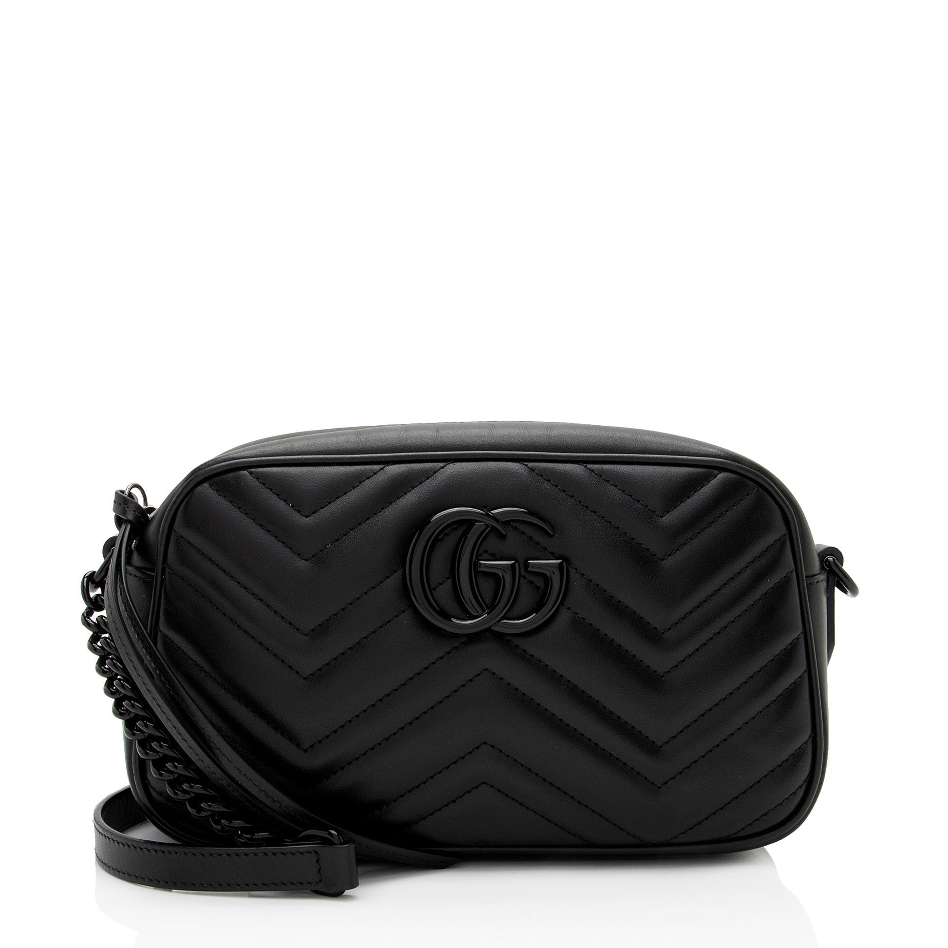 Gucci GG Marmont SHF-sIFM1C Matelasse Leather Black Small Crossbody Bag