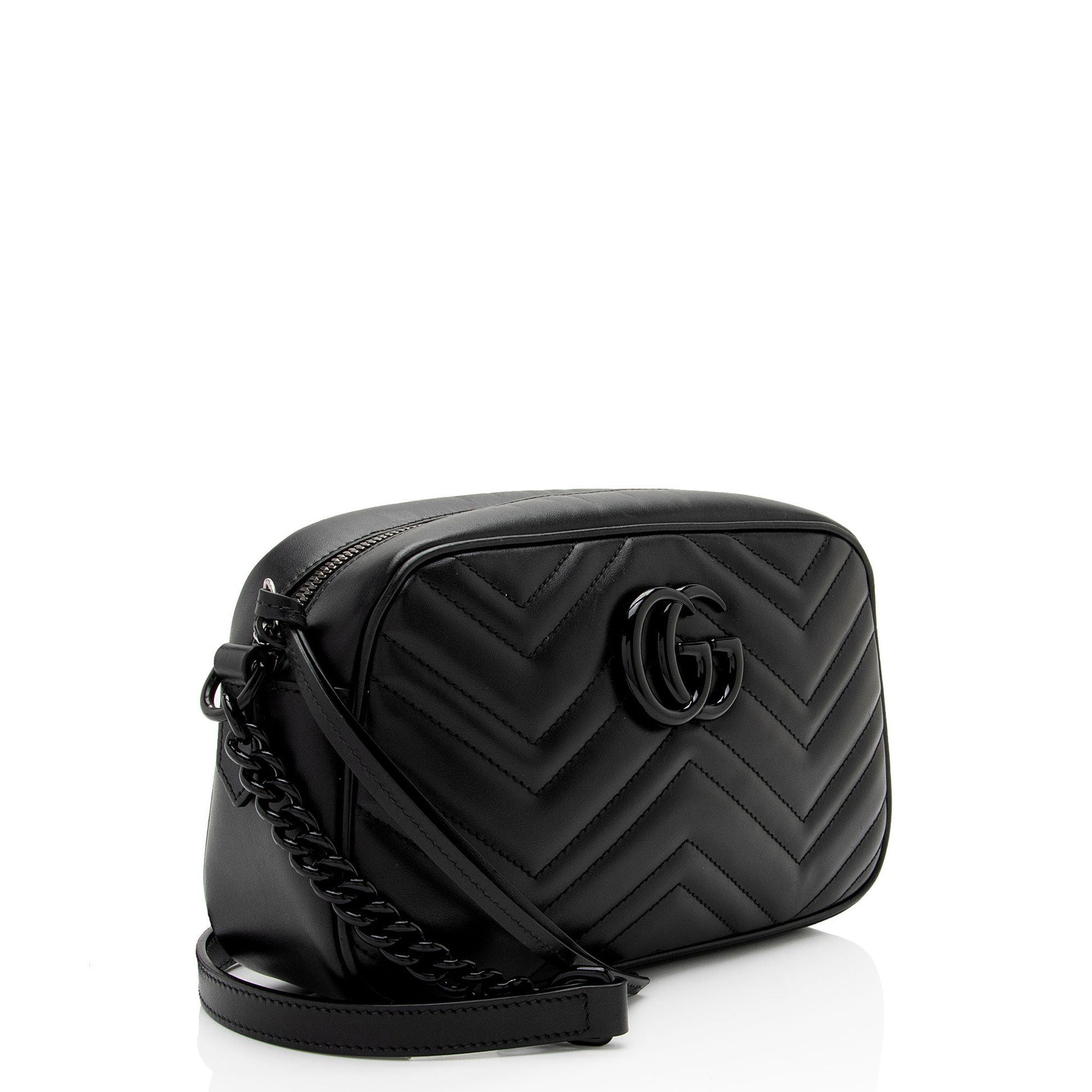 Gucci GG Marmont SHF-sIFM1C Matelasse Leather Black Small Crossbody Bag