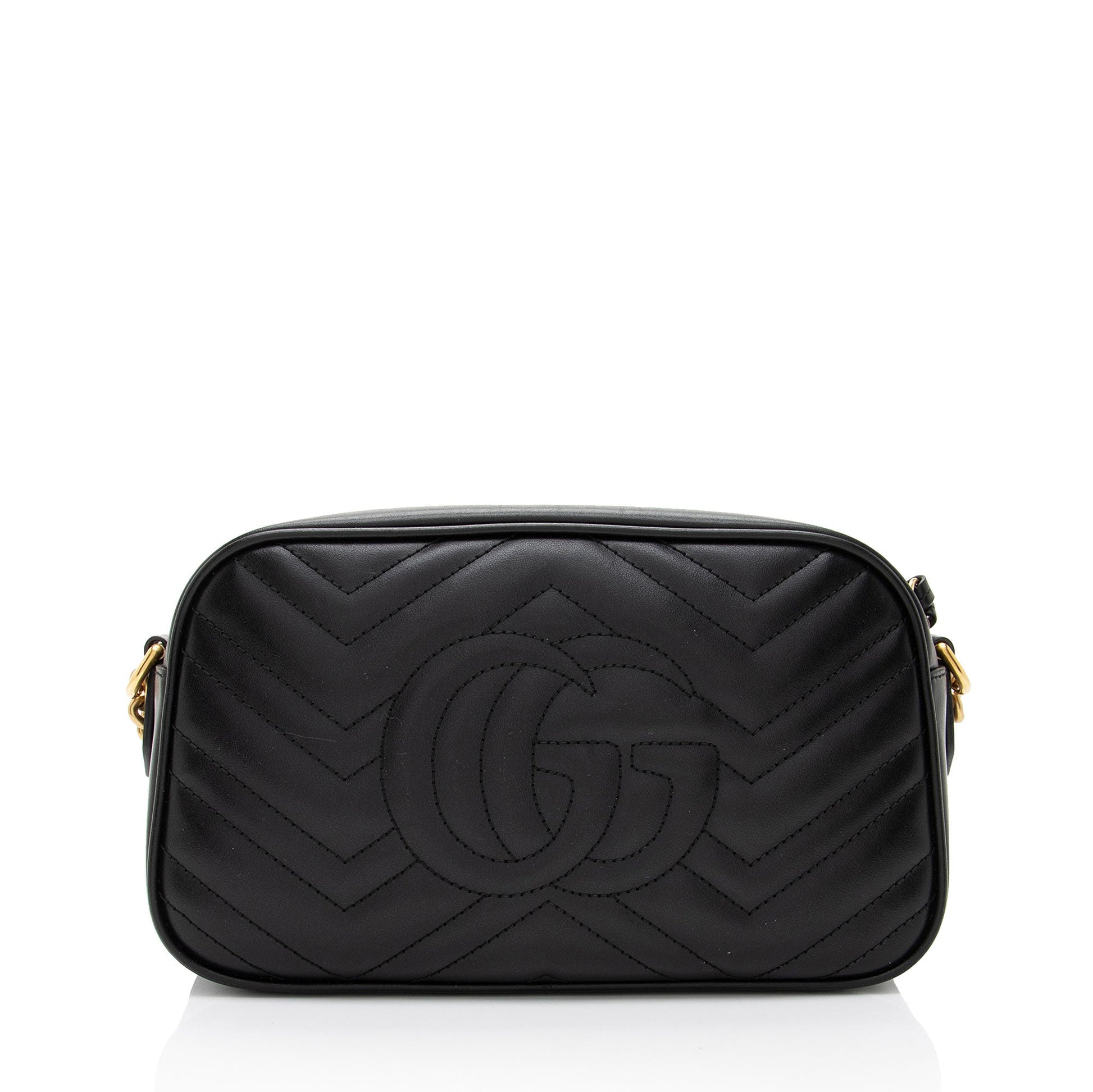 Gucci GG Marmont Matelasse Leather Black Small Crossbody Bag