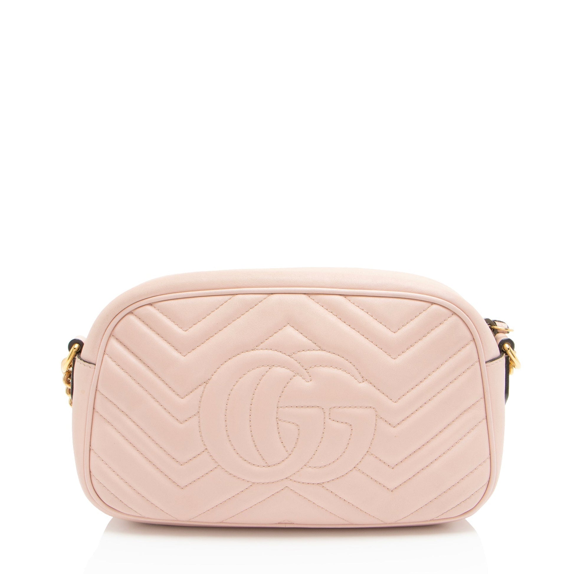 Gucci GG Marmont Matelasse Leather Pink Small Crossbody Bag