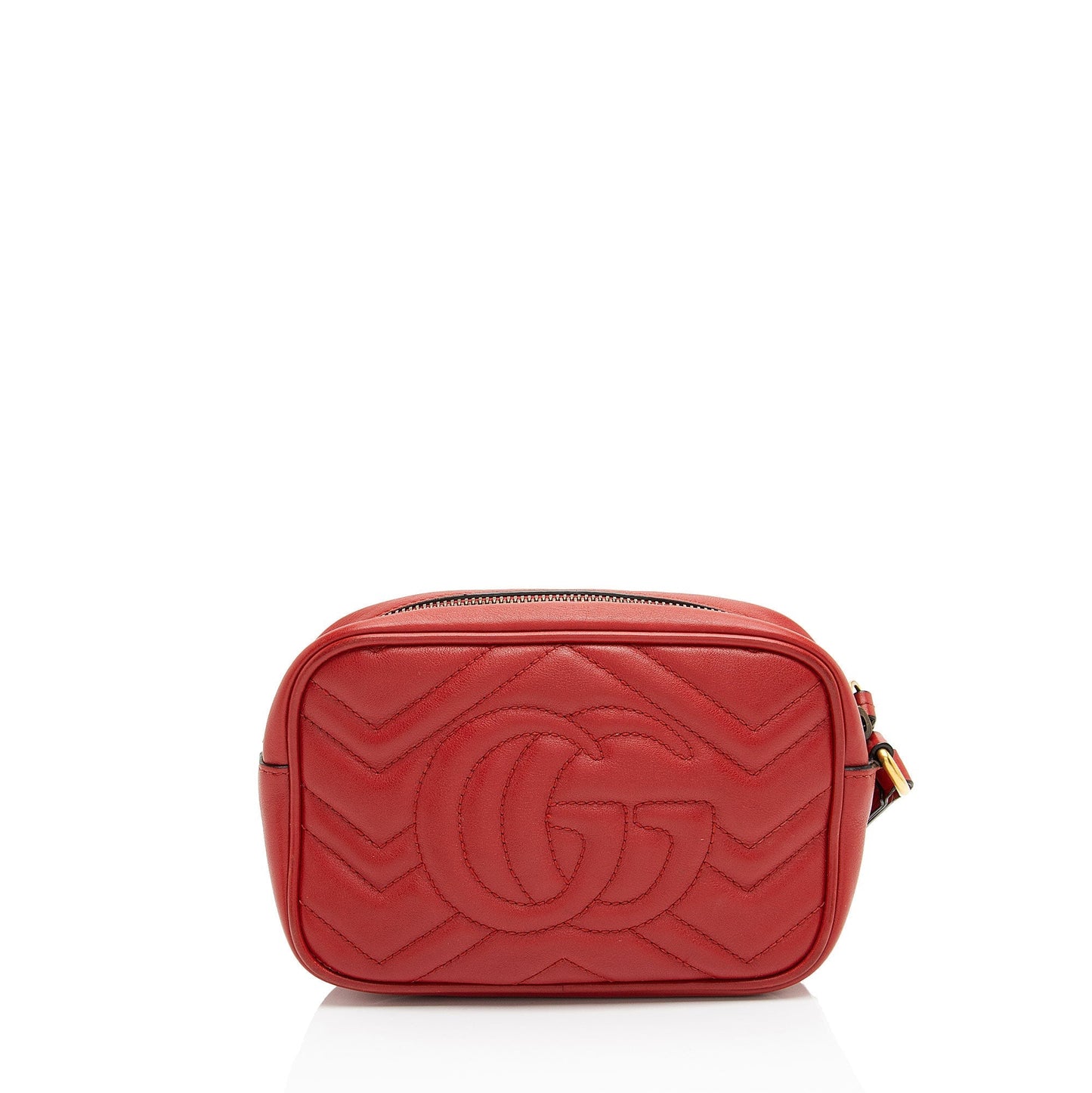 Gucci GG Marmont Wristlet Matelasse Leather Red Small Handbag