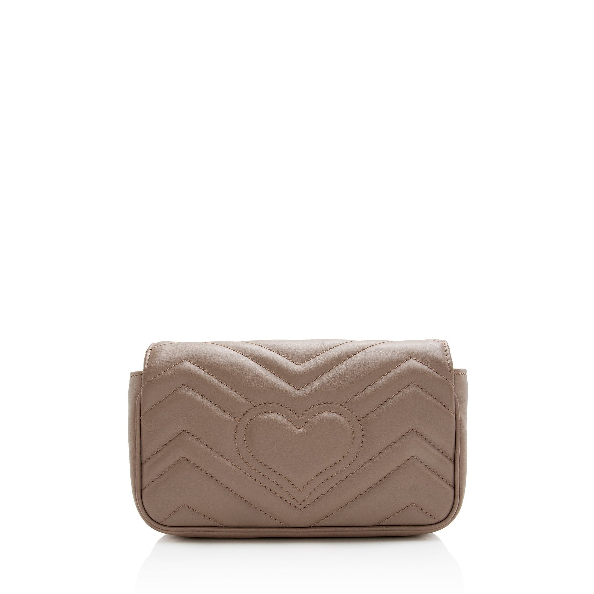 Gucci GG Marmont Super - FINAL Matelasse Leather Beige Mini Clutch Bag