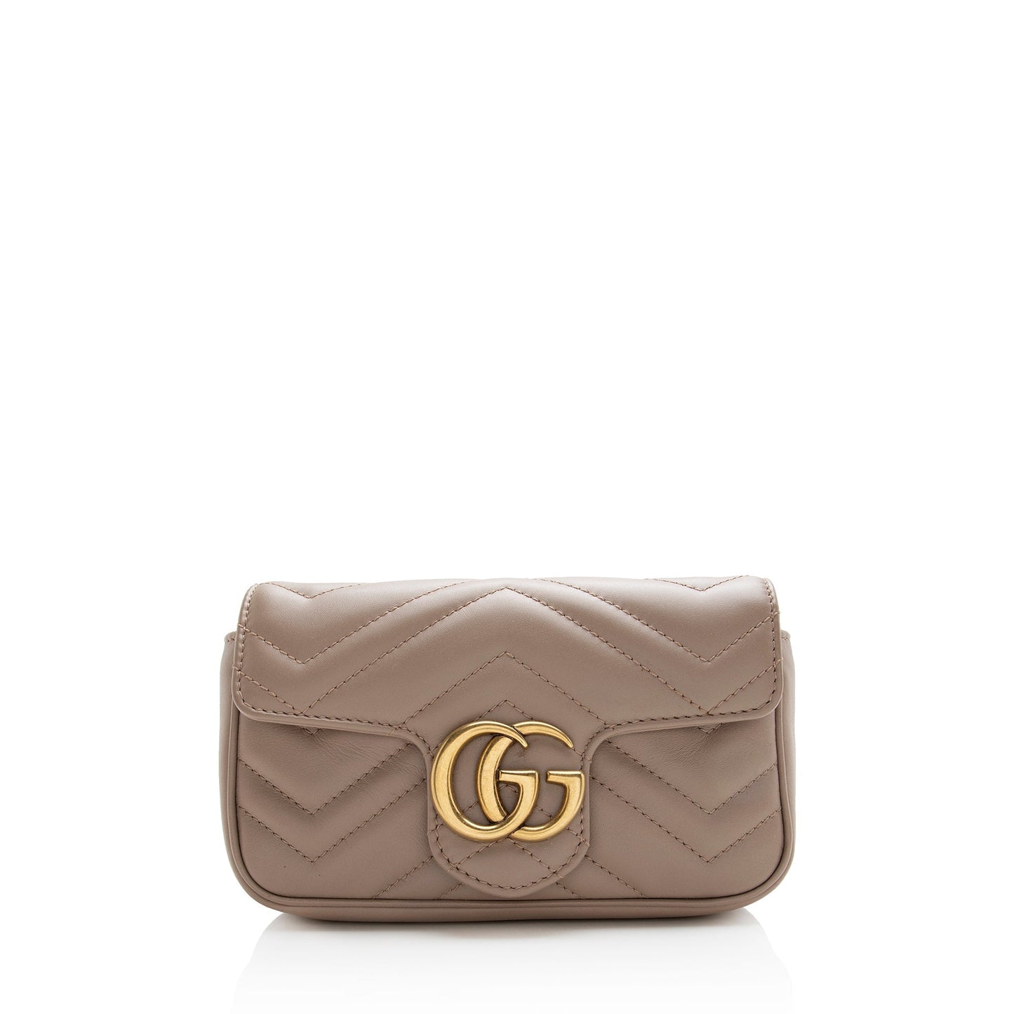 Gucci GG Marmont Super - FINAL Matelasse Leather Beige Mini Clutch Bag