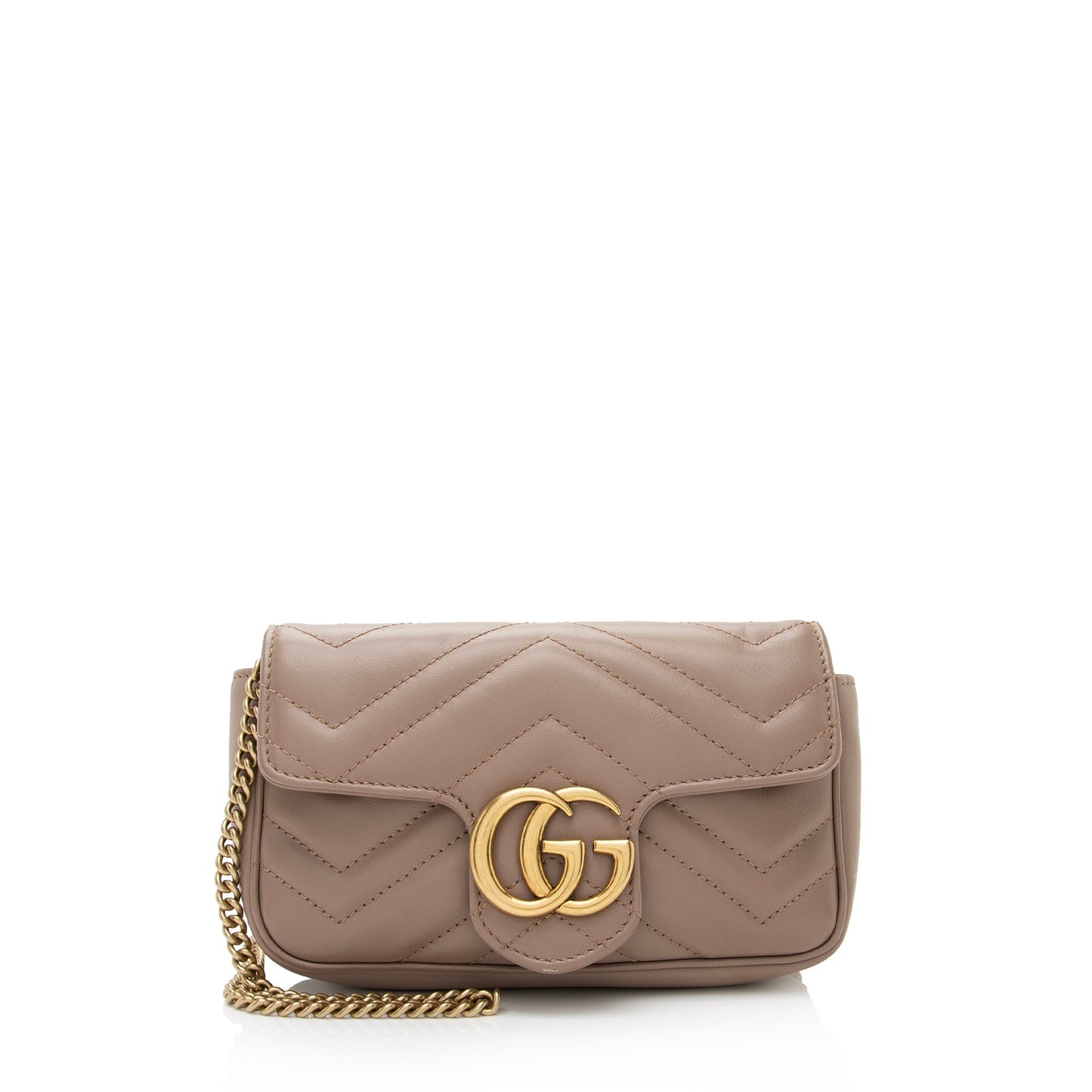 Gucci GG Marmont Super SHF-gHEKBW Matelasse Leather Beige Mini Crossbody Bag