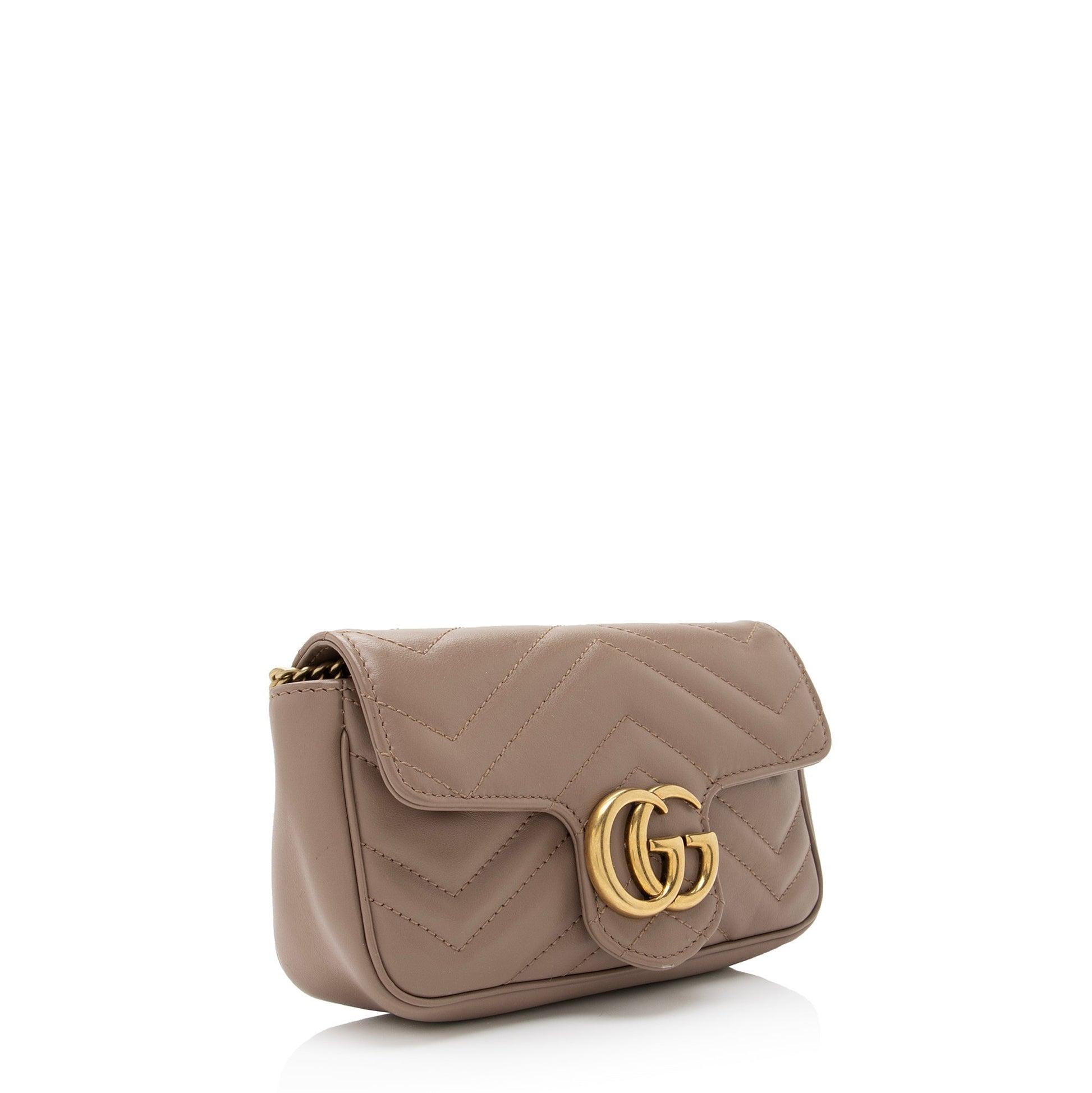 Gucci GG Marmont Super SHF-gHEKBW Matelasse Leather Beige Mini Crossbody Bag