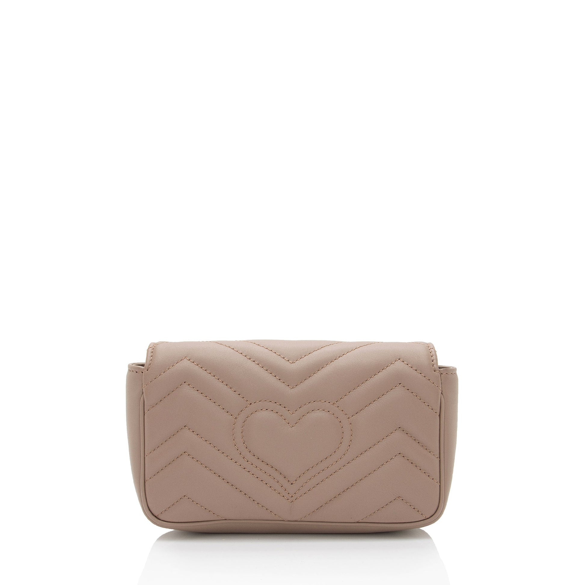Gucci GG Marmont Super Flap Matelasse Leather Beige Mini Crossbody Bag