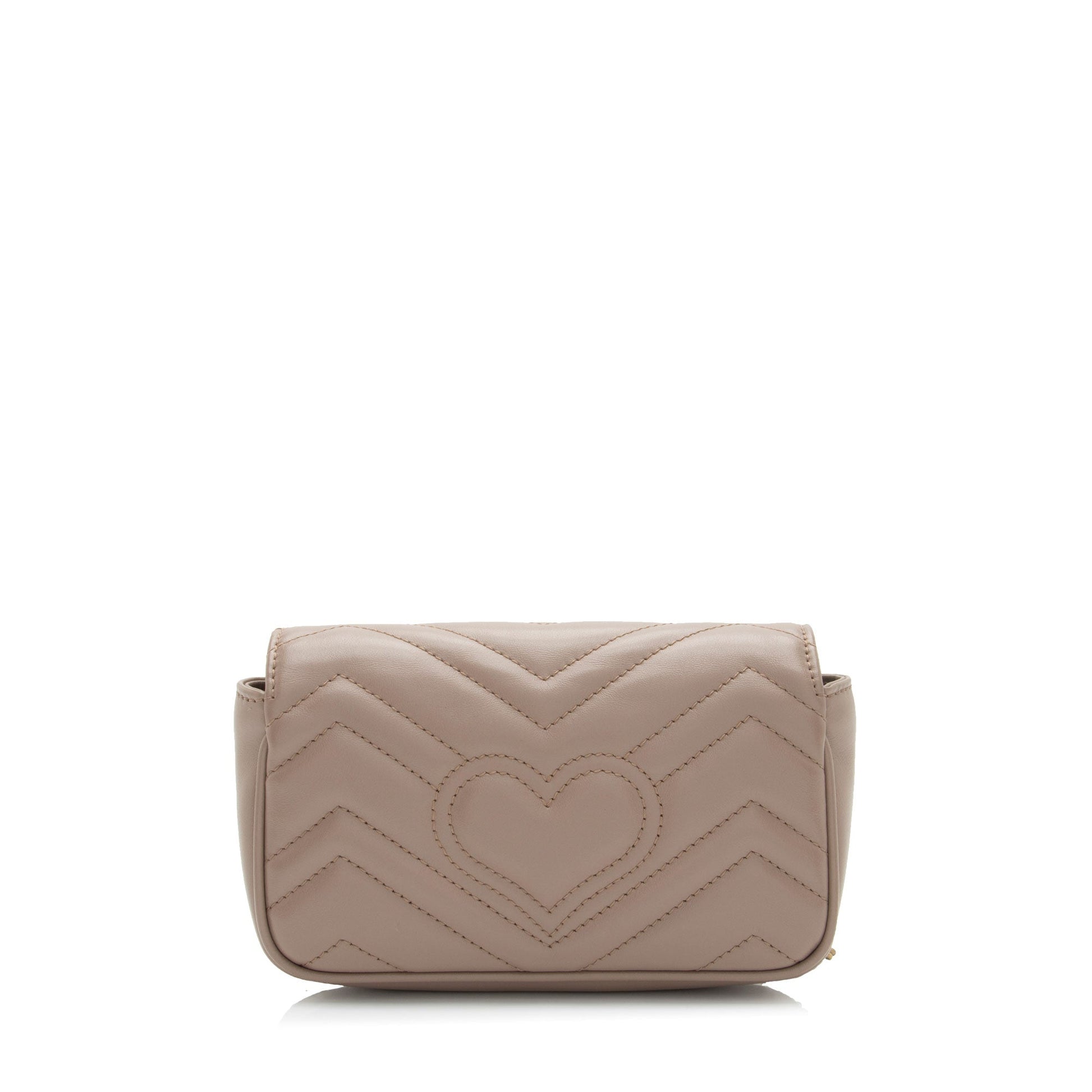 Gucci GG Marmont Super Flap SHF-TvhWqj Matelasse Leather Beige Mini Crossbody Bag