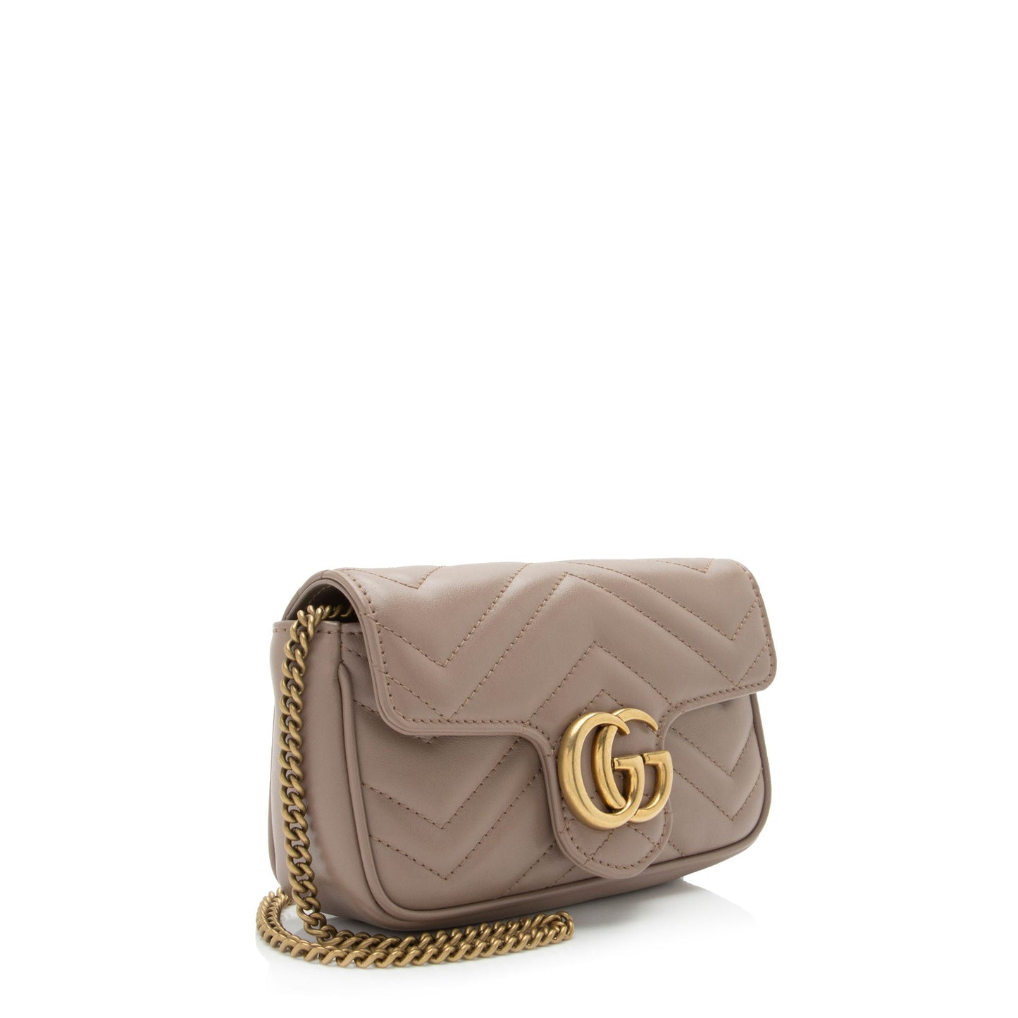 Gucci GG Marmont Super Flap SHF-TvhWqj Matelasse Leather Beige Mini Crossbody Bag