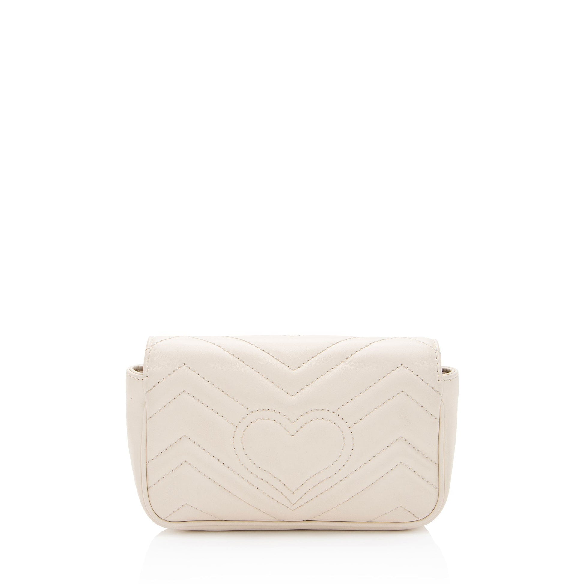 Gucci GG Marmont Super Flap Matelasse Leather White Mini Crossbody Bag
