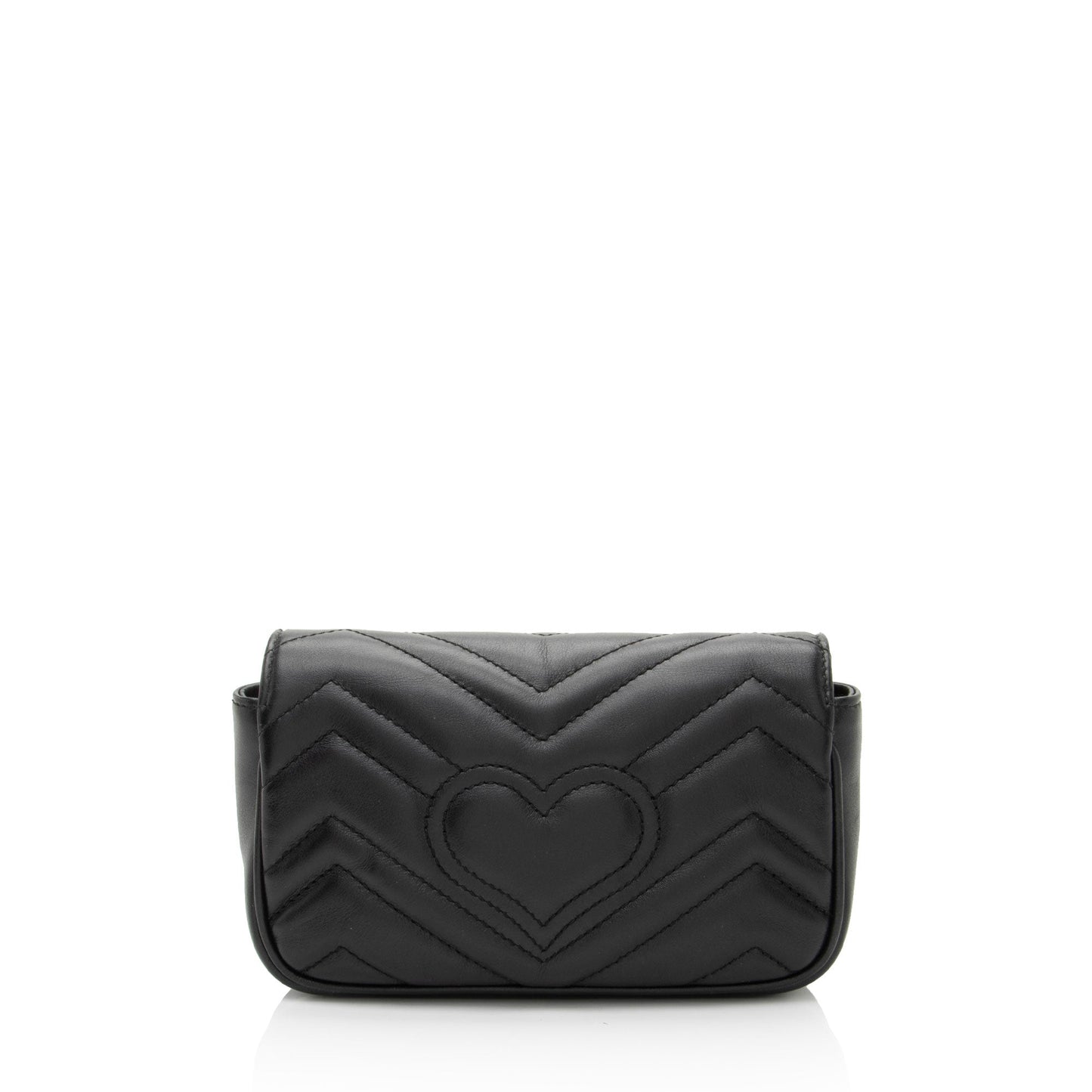 Gucci GG Marmont Flap Matelasse Leather Black Mini Crossbody Bag