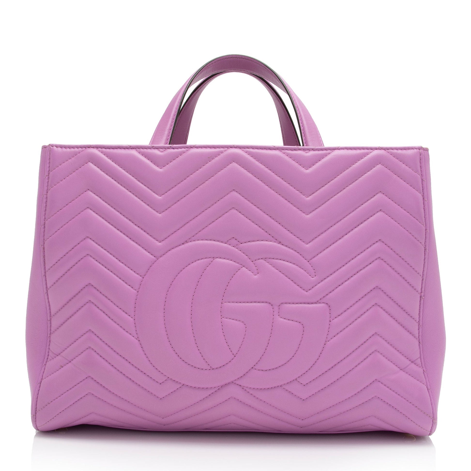 Gucci GG Marmont SHF-sAnFMF Matelasse Leather Medium Top Handle Satchel Bag