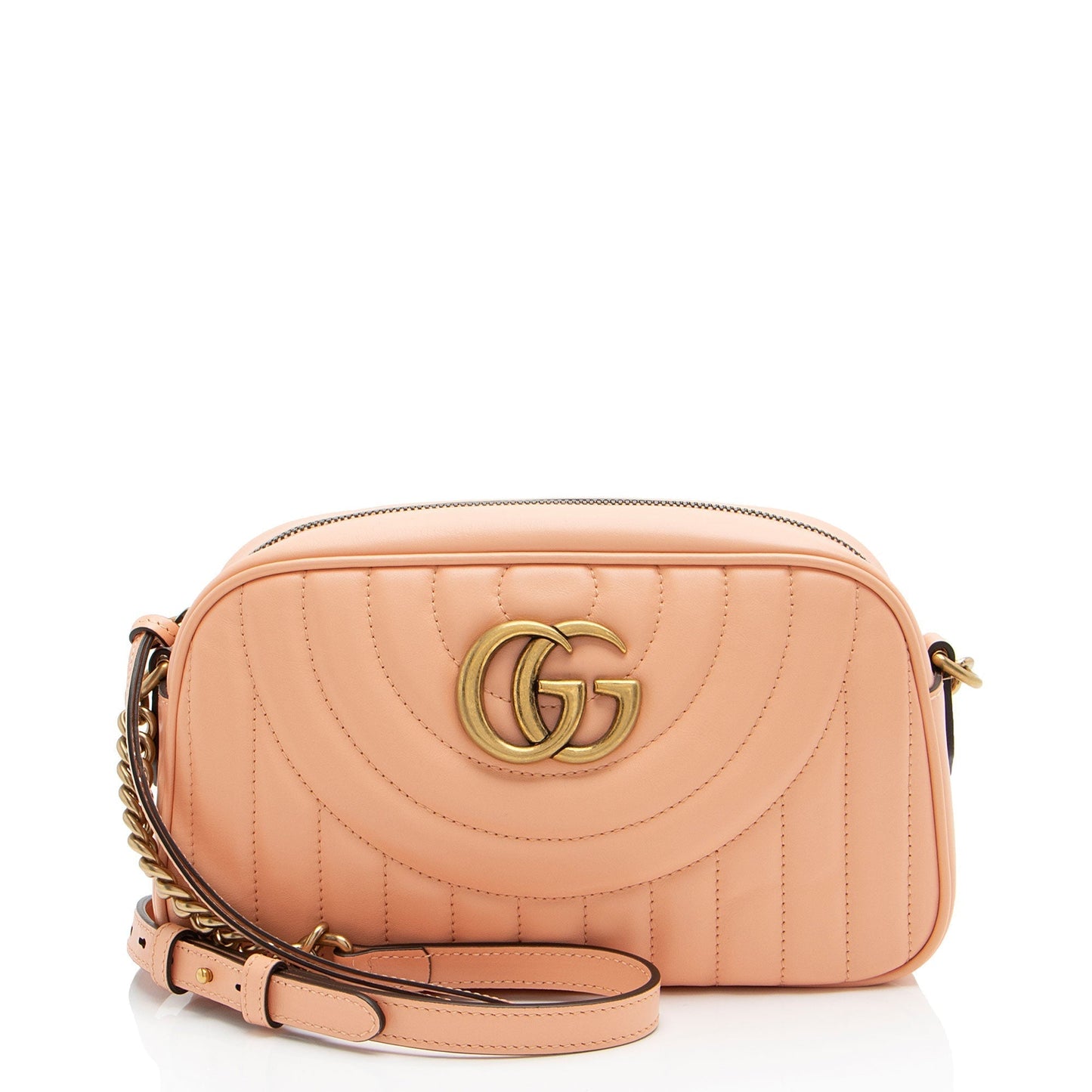 Gucci Marmont Vertical Ring Shoulder Bag Leather Matelasse Jewelry