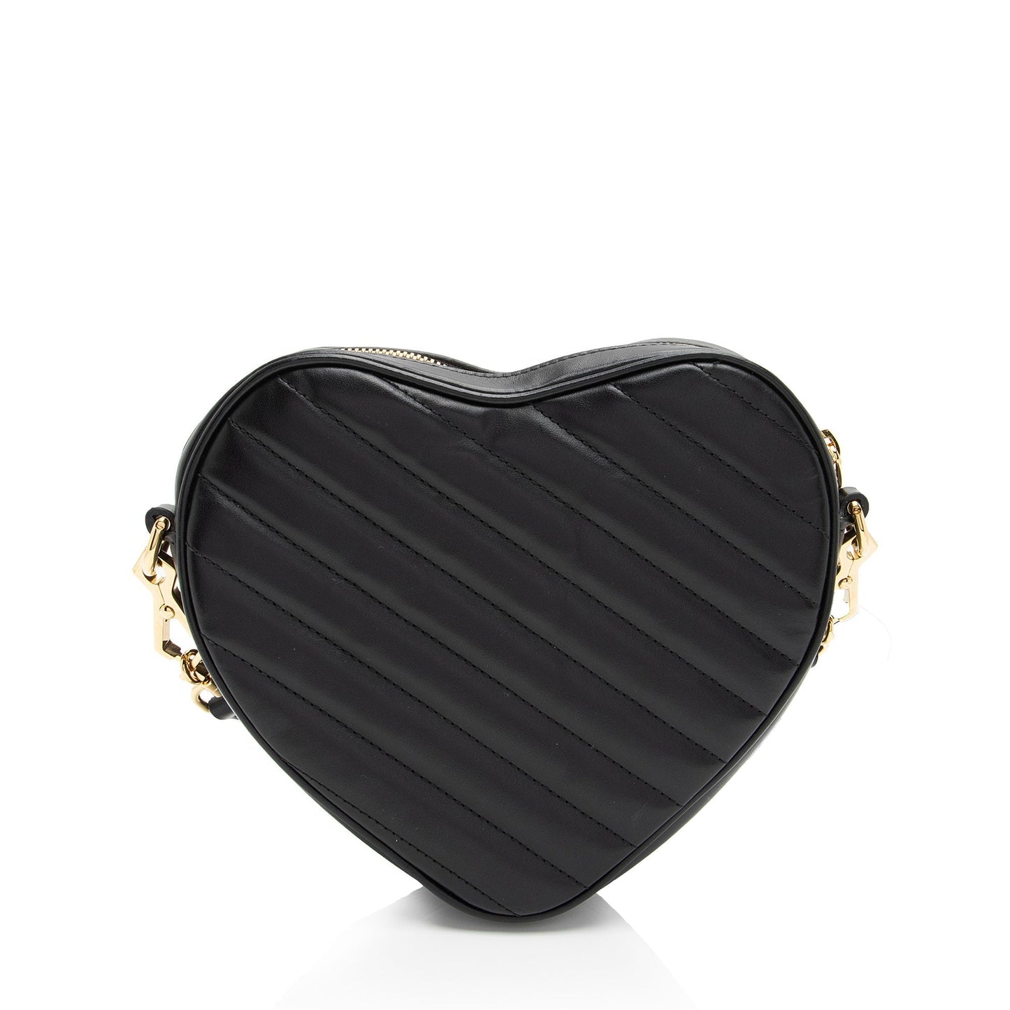 Gucci Interlocking G Heart SHF-j5rydx Matelasse Leather Black Mini Crossbody Bag