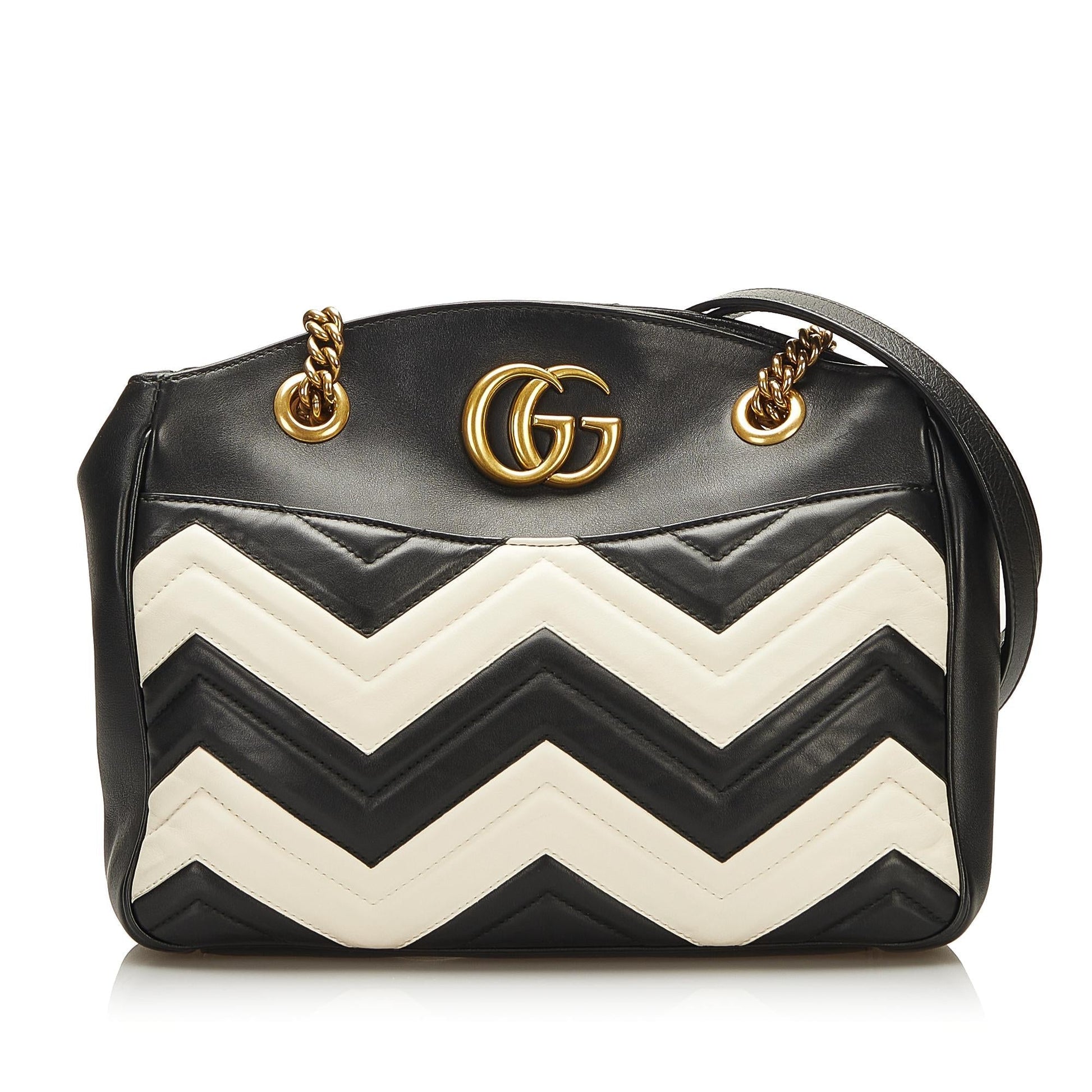 Gucci GG Marmont SHG Matelasse Calf Black Medium Shoulder Bag