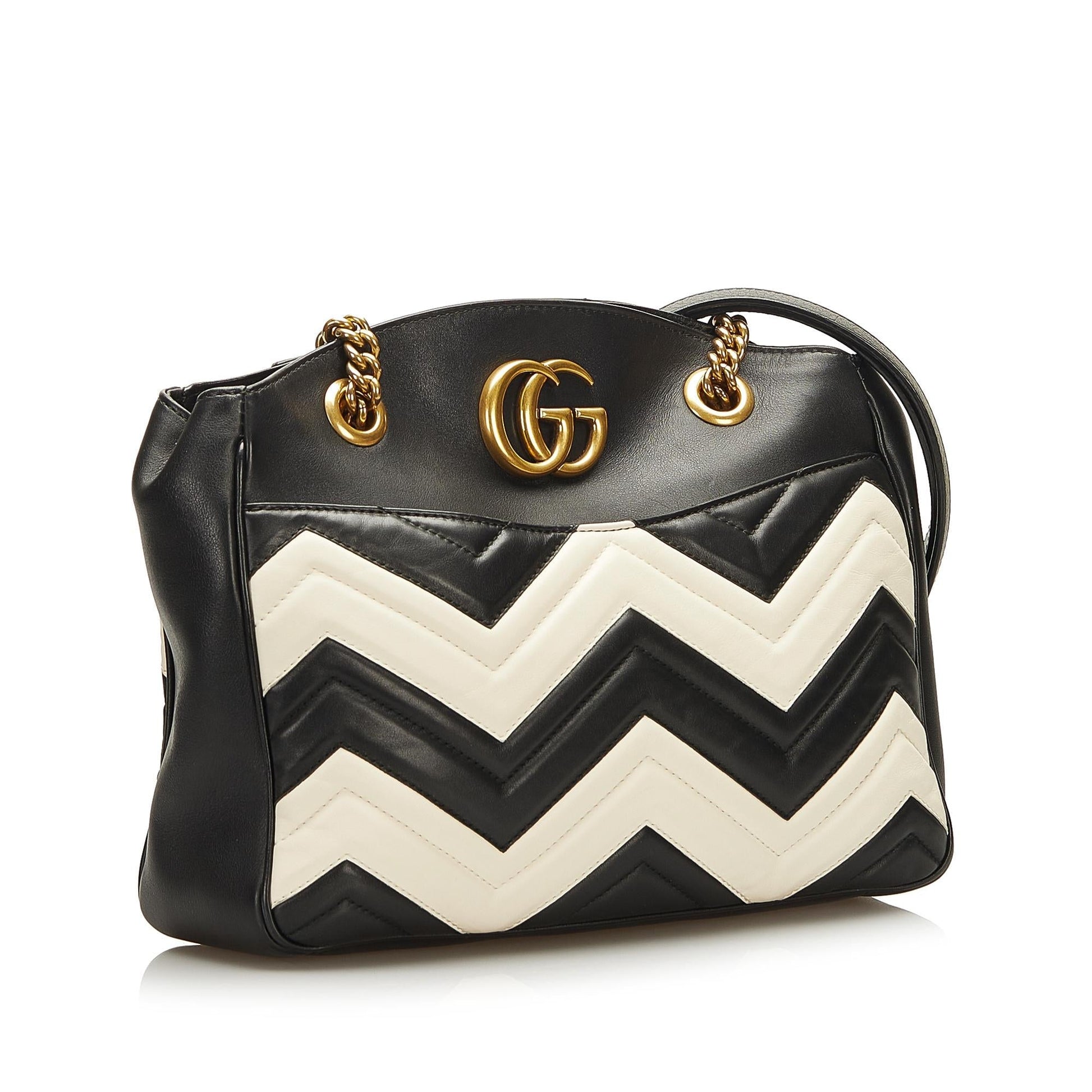 Gucci GG Marmont SHG Matelasse Calf Black Medium Shoulder Bag