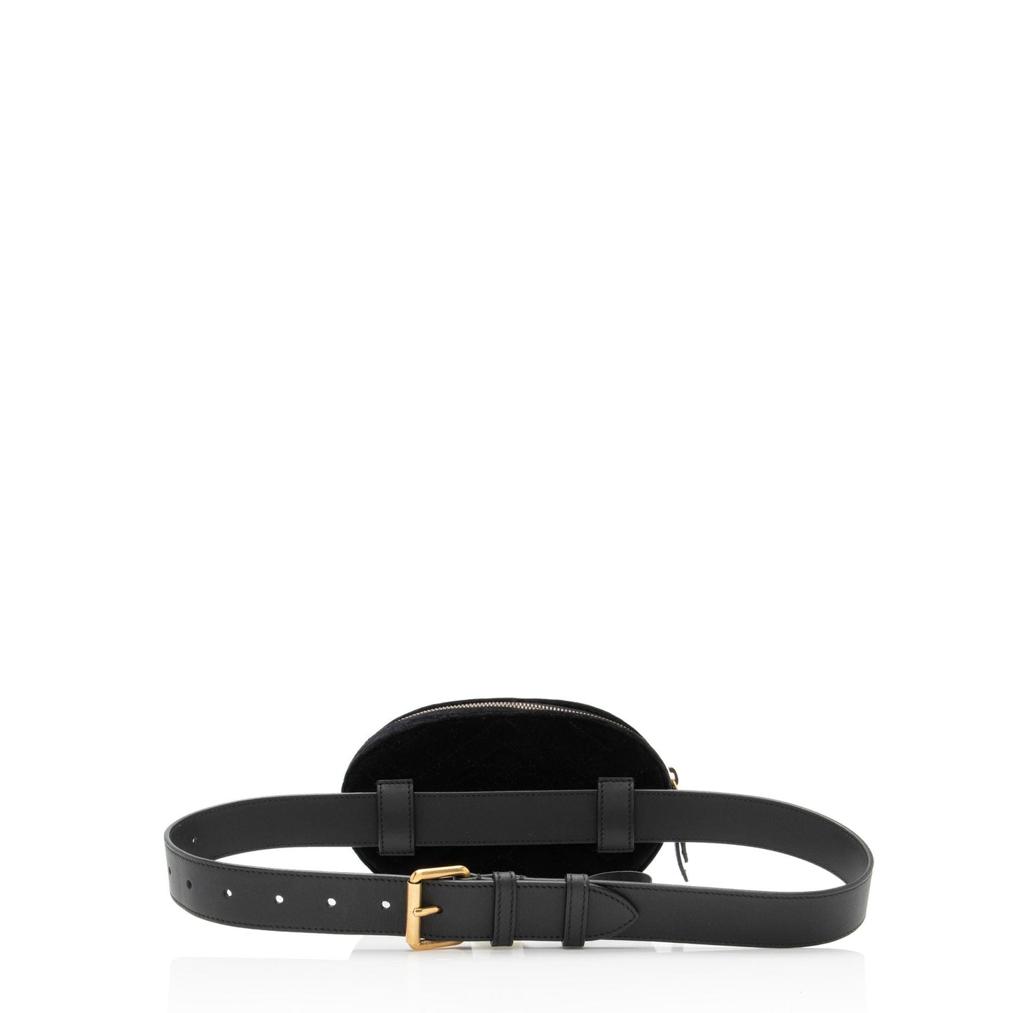 Gucci Velvet GG Marmont Belt - Matelasse Leather Black Accessory