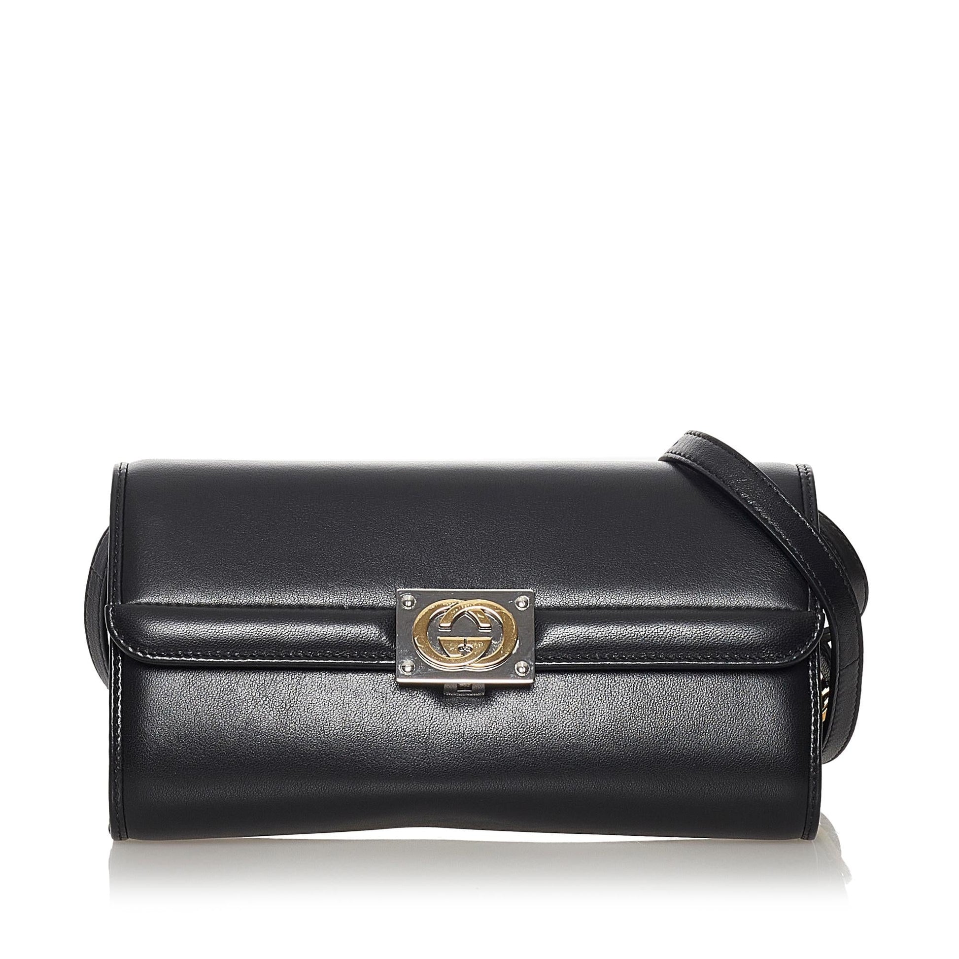 Gucci Matisse Interlocking G SHG Leather Calf Black Shoulder Bag