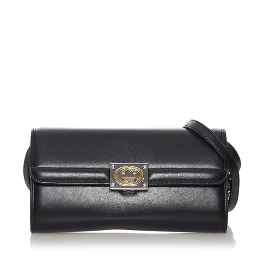 Gucci Matisse Interlocking G SHG Leather Calf Black Shoulder Bag