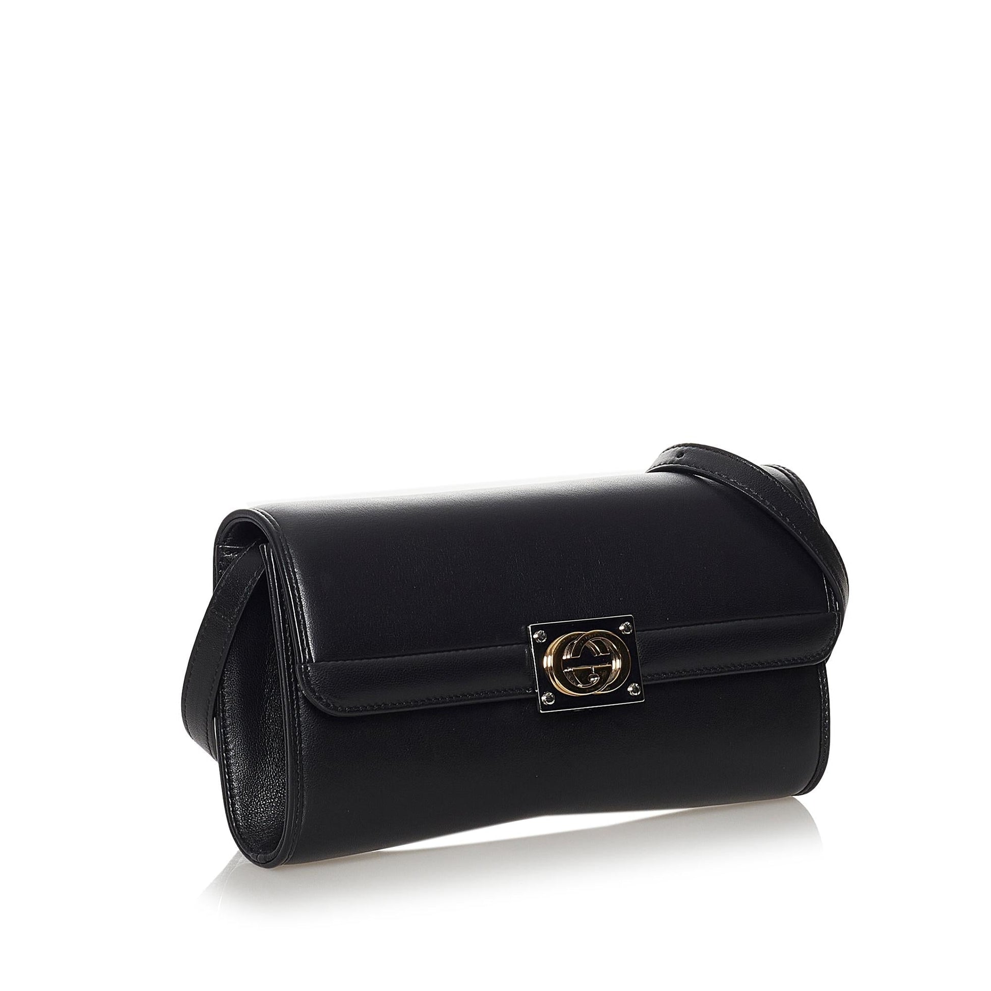 Gucci Matisse Interlocking G SHG Leather Calf Black Shoulder Bag