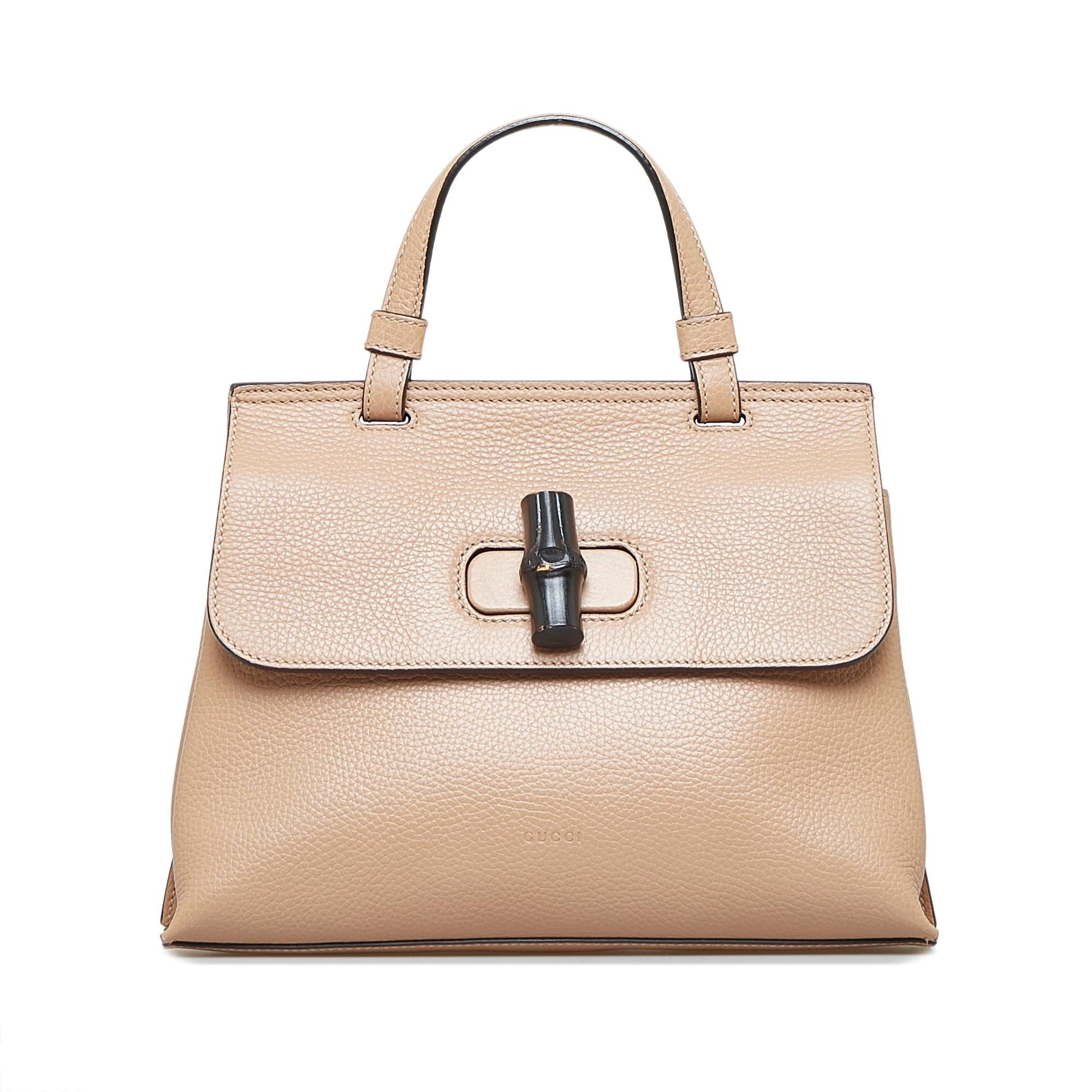 Gucci Bamboo Daily SHG-23G4YV Calf Brown Medium Satchel Bag