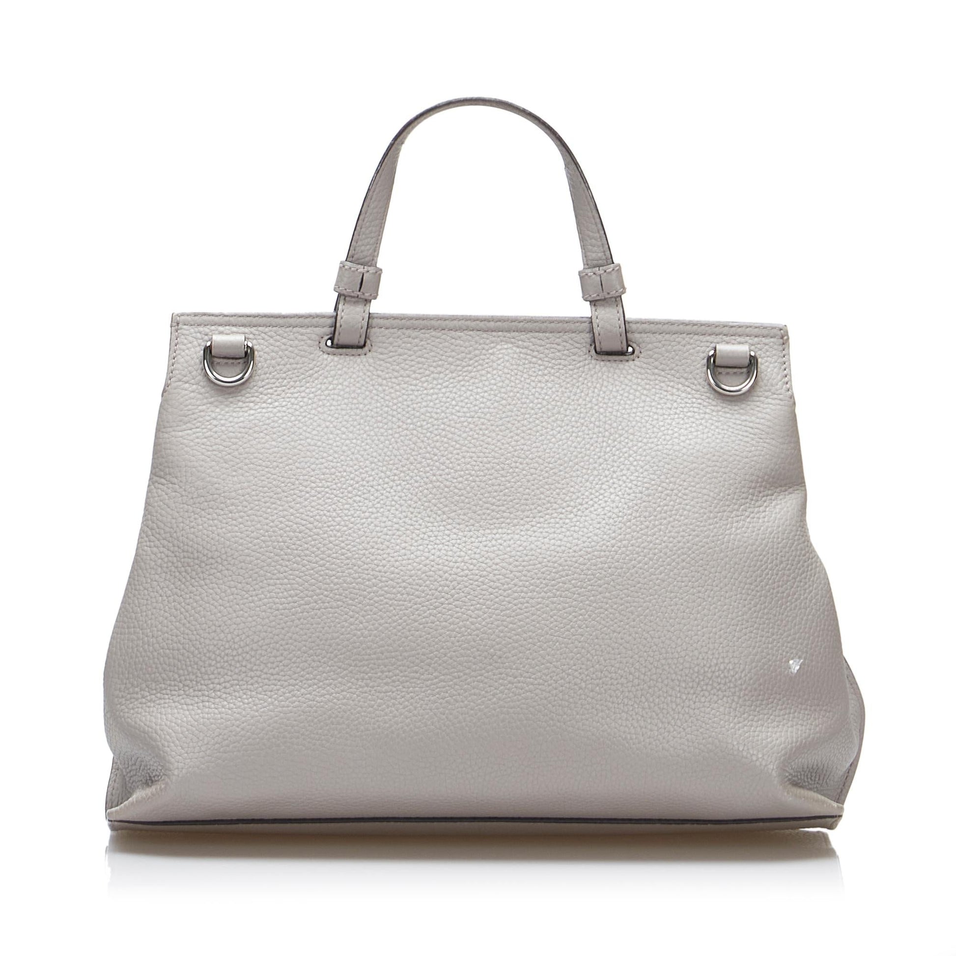 Gucci Bamboo Daily SHG-OxanXP Calf Grey Medium Satchel Bag