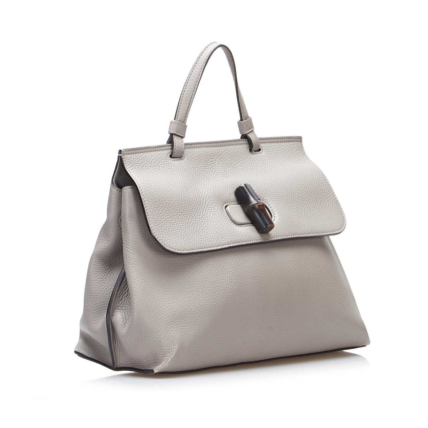 Gucci Bamboo Daily SHG-OxanXP Calf Grey Medium Satchel Bag