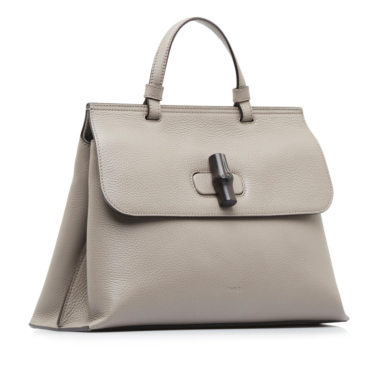 Gucci Bamboo Daily SHG-RoSjcU Calf Grey Medium Satchel Bag