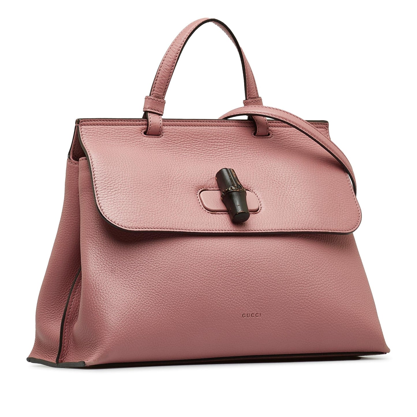Gucci Bamboo Daily SHG-GGzXfM Calf Pink Medium Satchel Bag