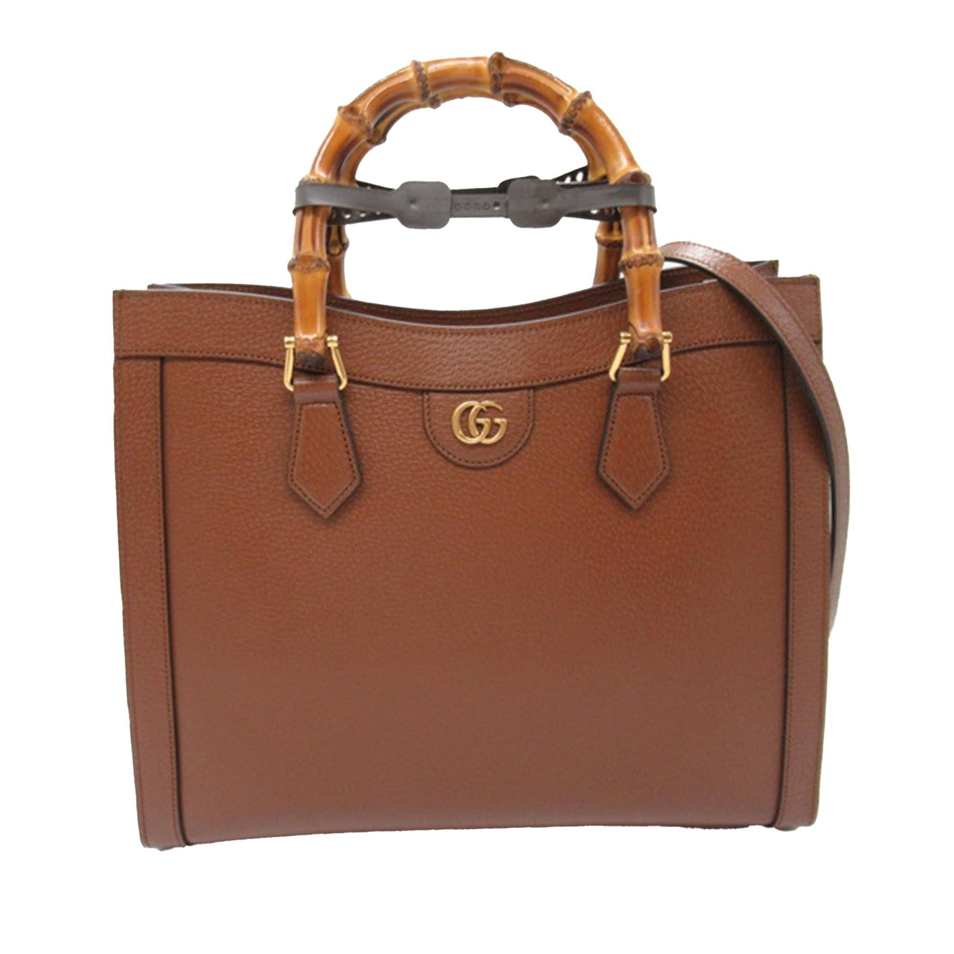 Gucci Bamboo Diana SHG-tAzlT0 Calf Brown Medium Satchel Bag