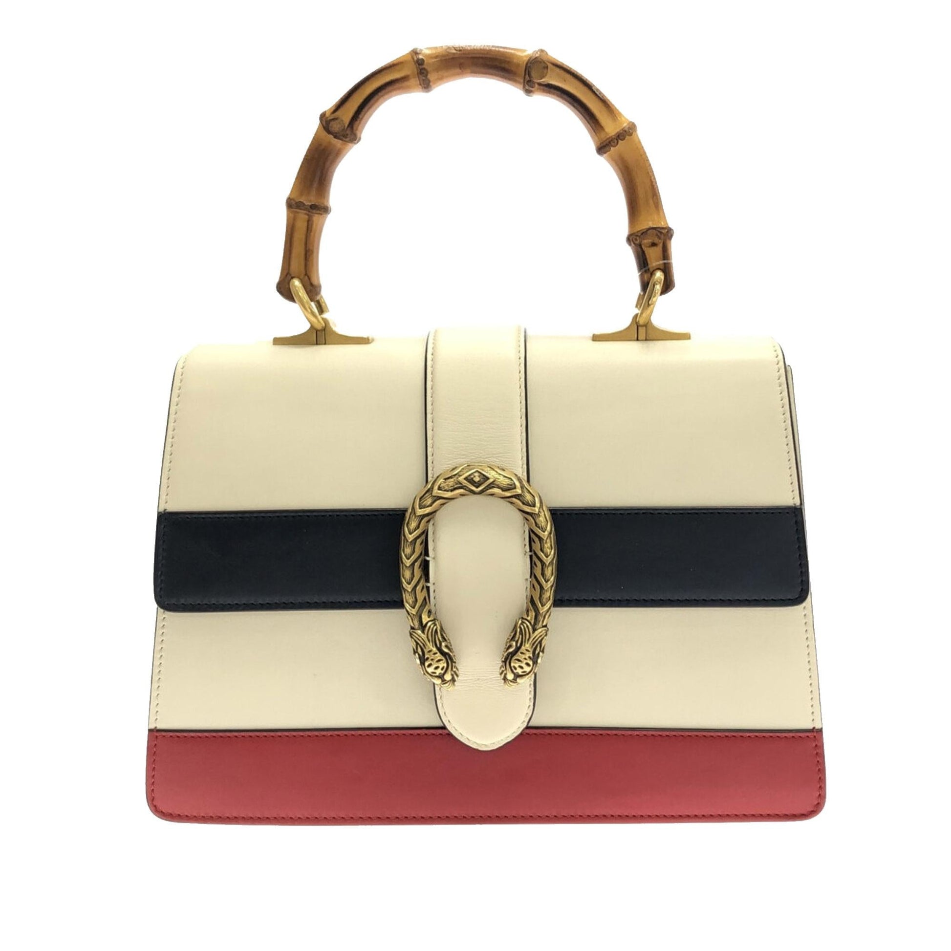 Gucci Bamboo Dionysus Web SHG-c4SrqG Calf White Medium Satchel Bag