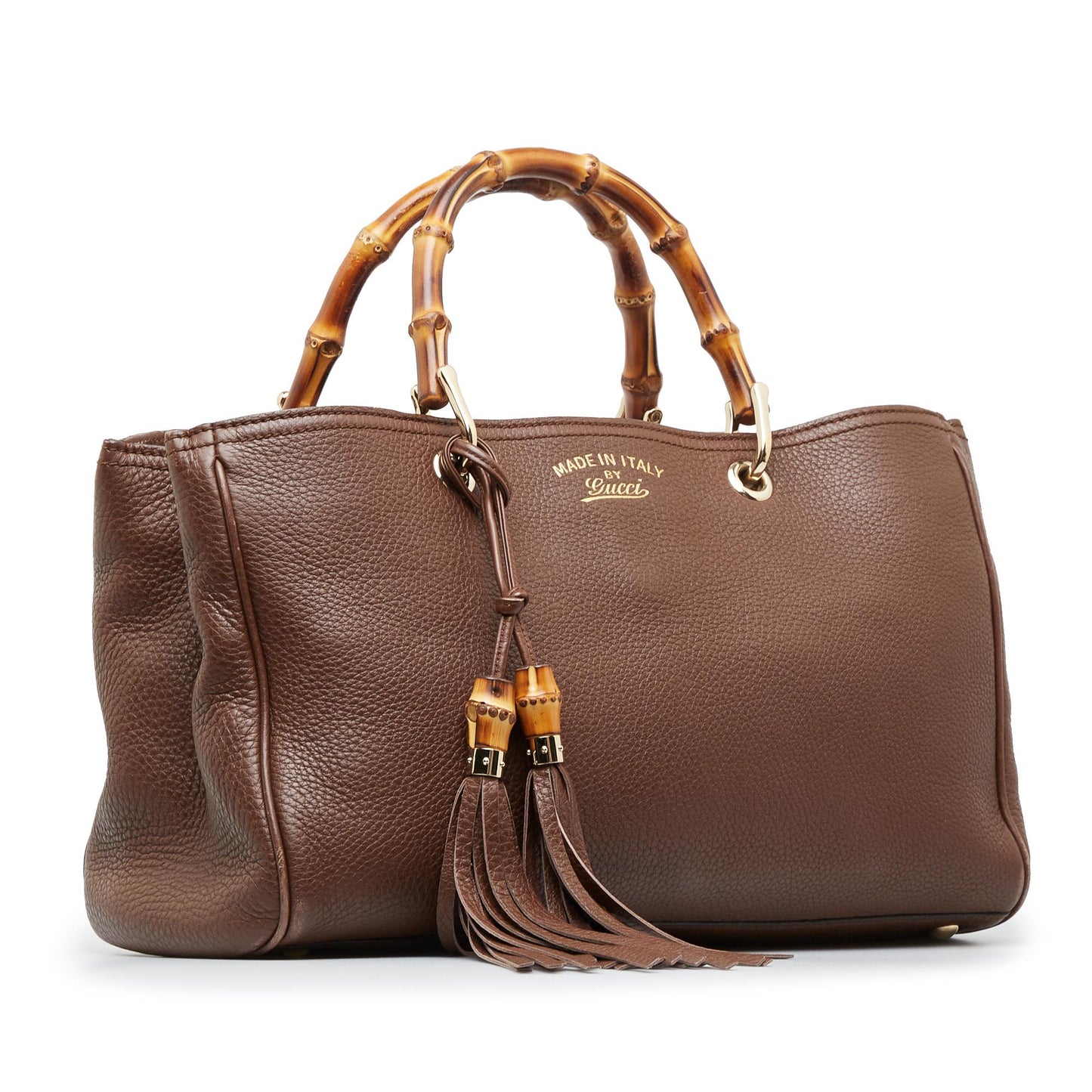 Gucci Bamboo Shopper SHG-Re2vqi Calf Brown Medium Satchel Bag