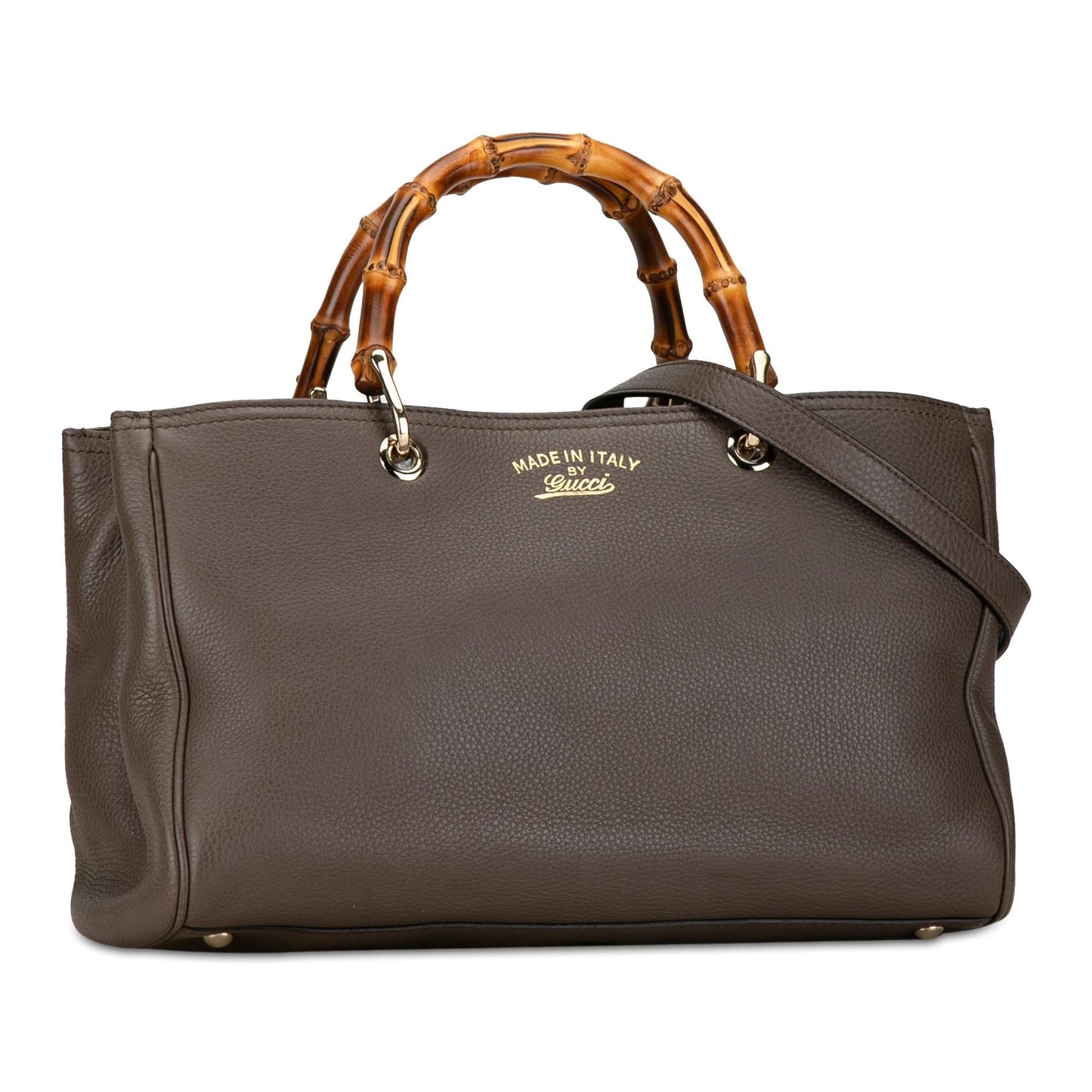 Gucci Bamboo Shopper SHG-MSpvCF Calf Brown Medium Satchel Bag