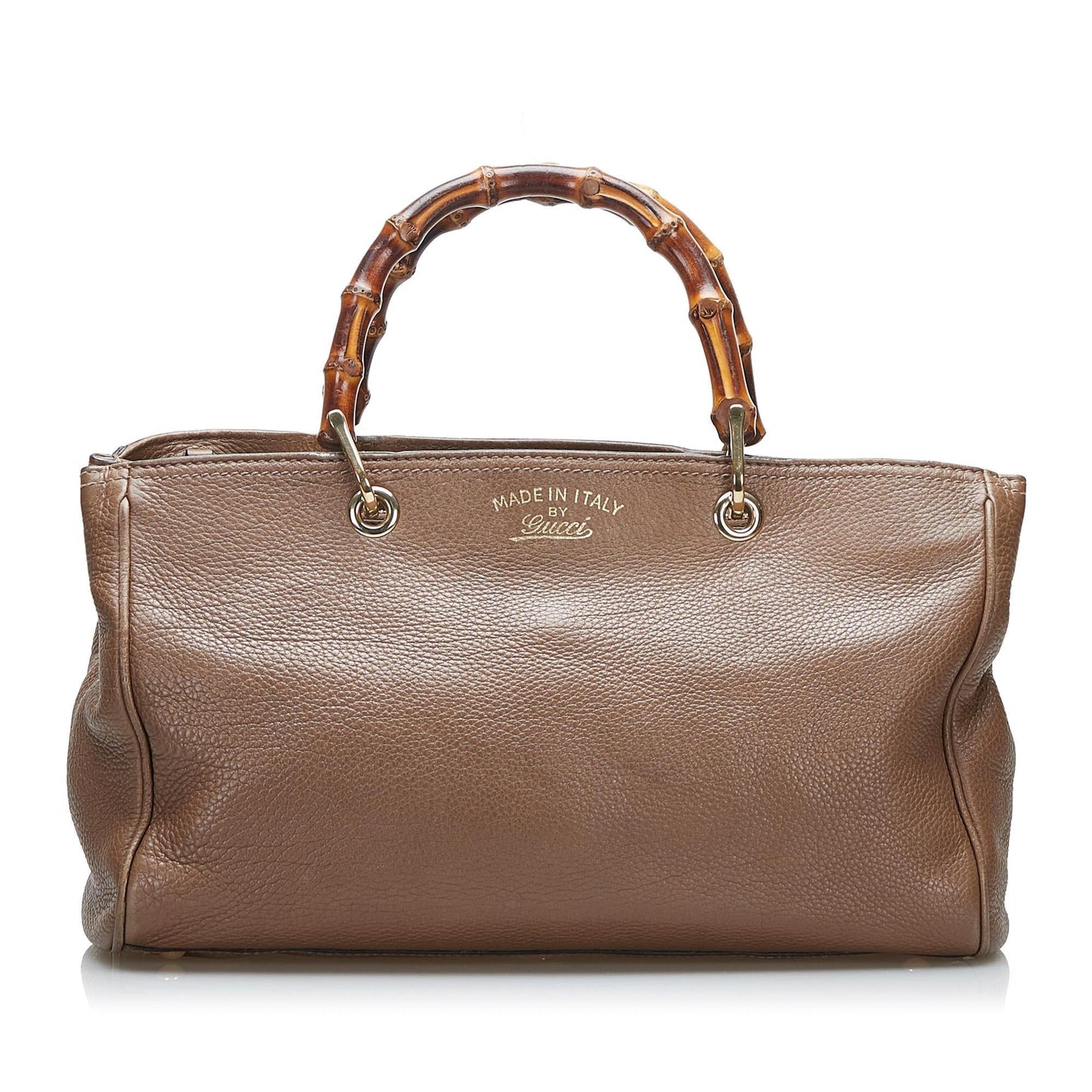 Gucci Bamboo Shopper SHG-8uU74E Calf Brown Medium Satchel Bag
