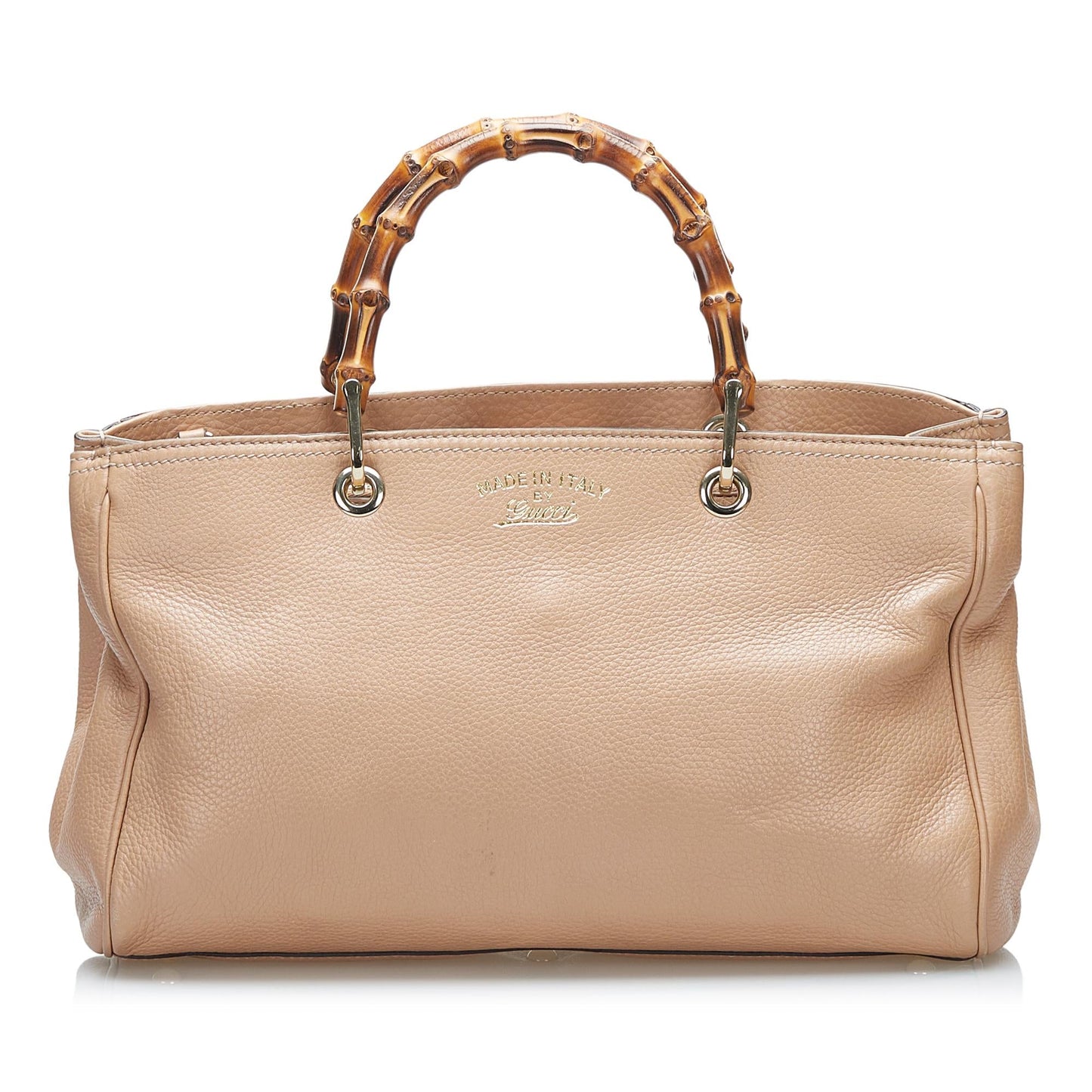 Gucci Bamboo Shopper SHG-cWa0pj Calf Brown Medium Satchel Bag