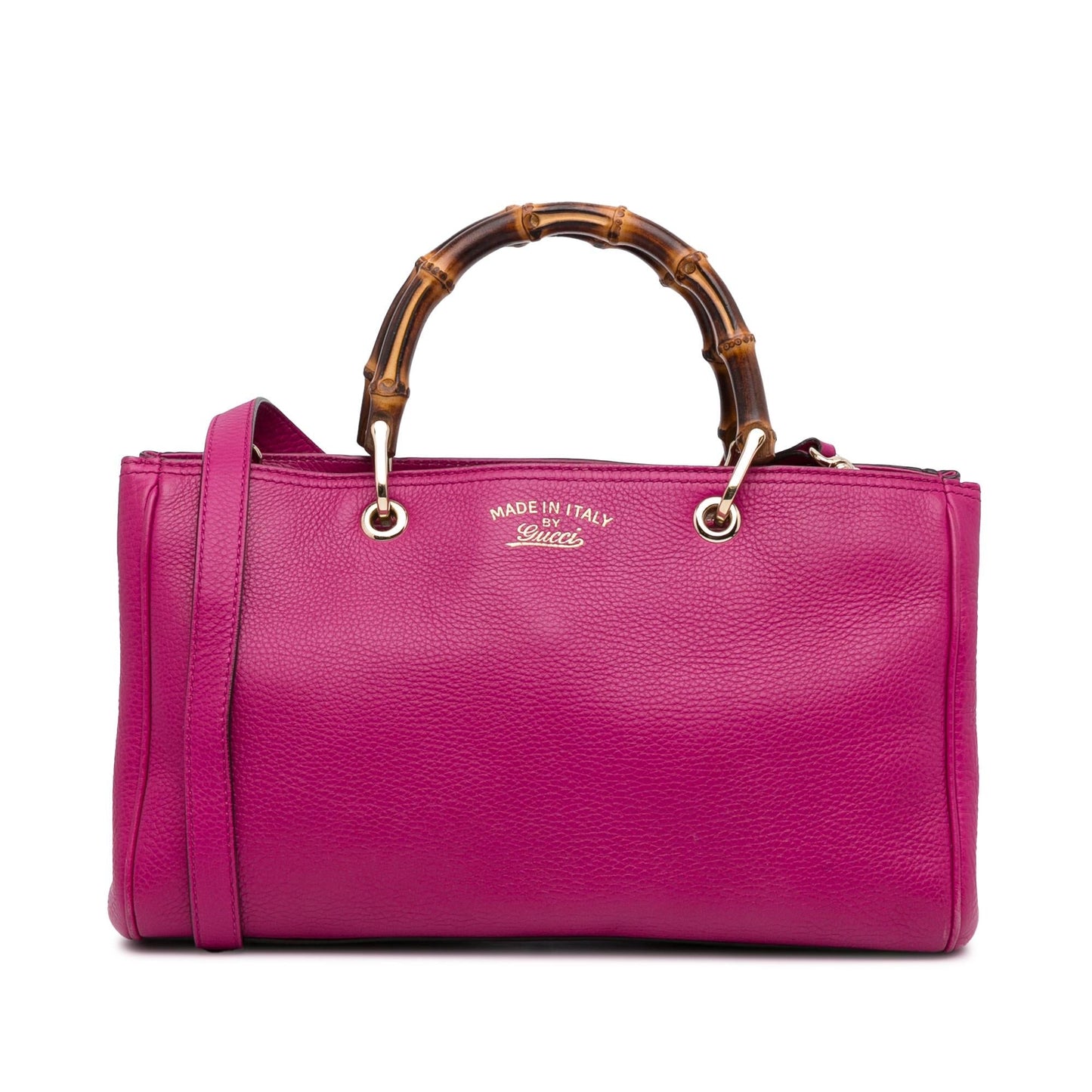 Gucci Bamboo Shopper SHG-pa0zyn Calf Pink Medium Satchel Bag