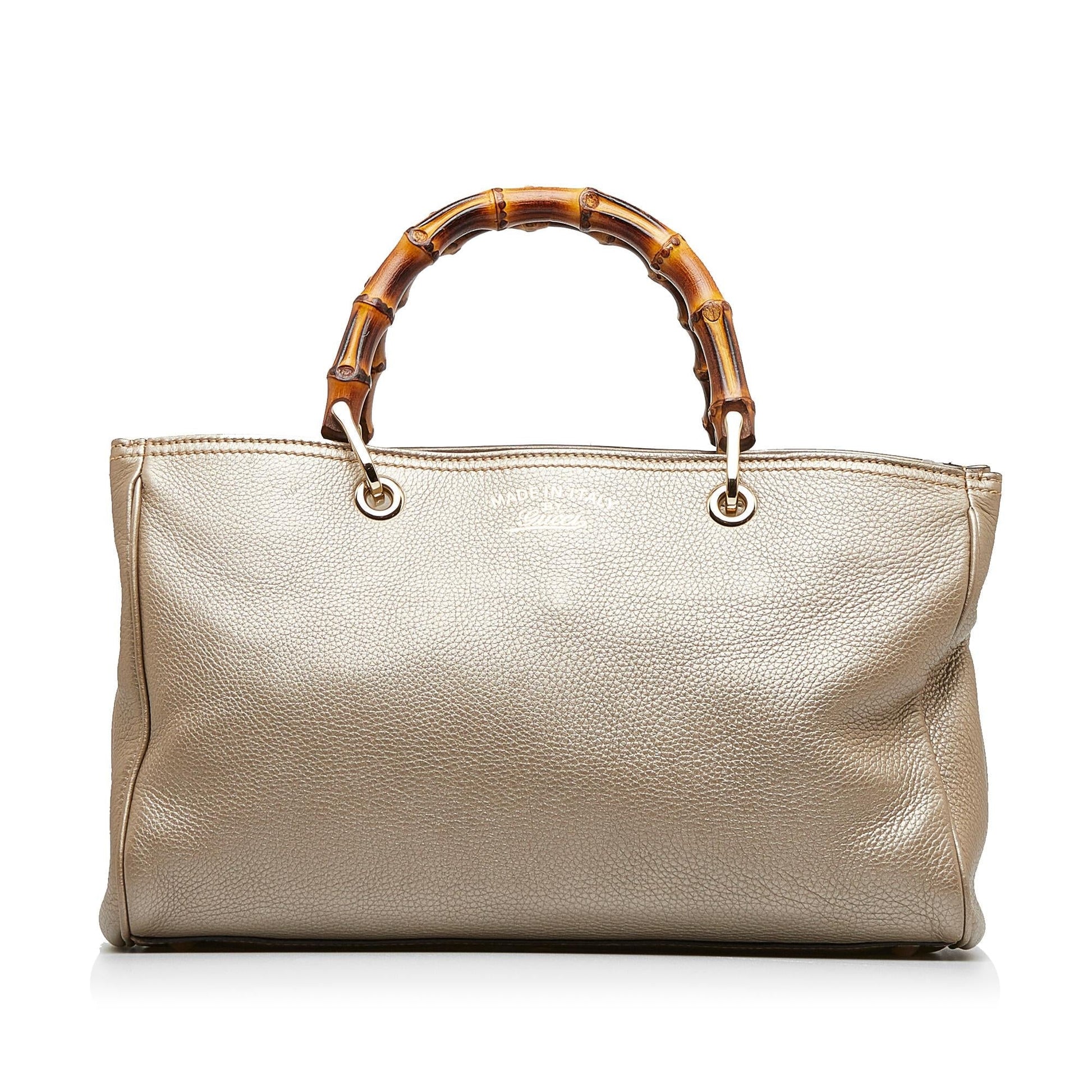 Gucci Bamboo Shopper SHG-a2soXU Calf Brown Medium Satchel Bag