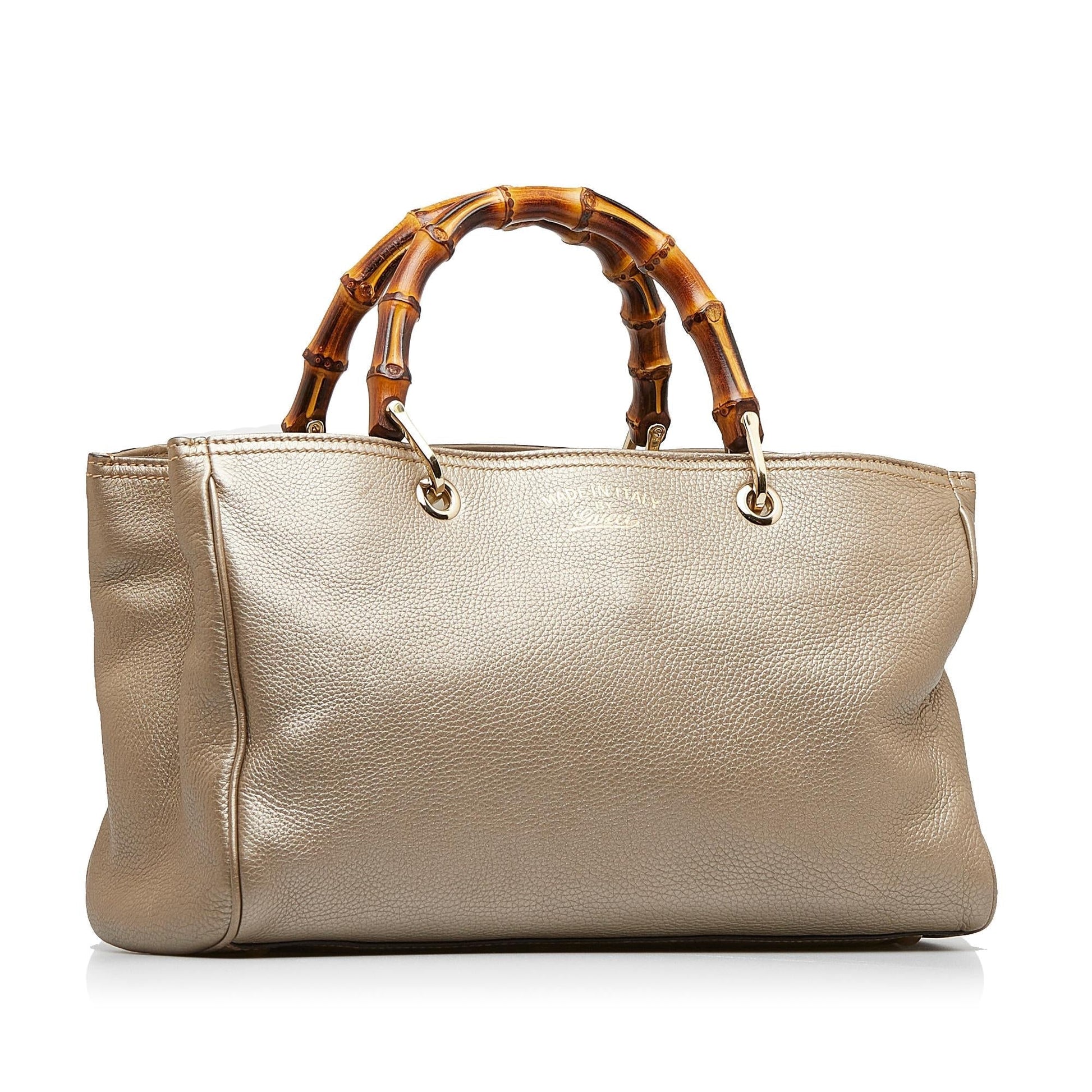 Gucci Bamboo Shopper SHG-a2soXU Calf Brown Medium Satchel Bag