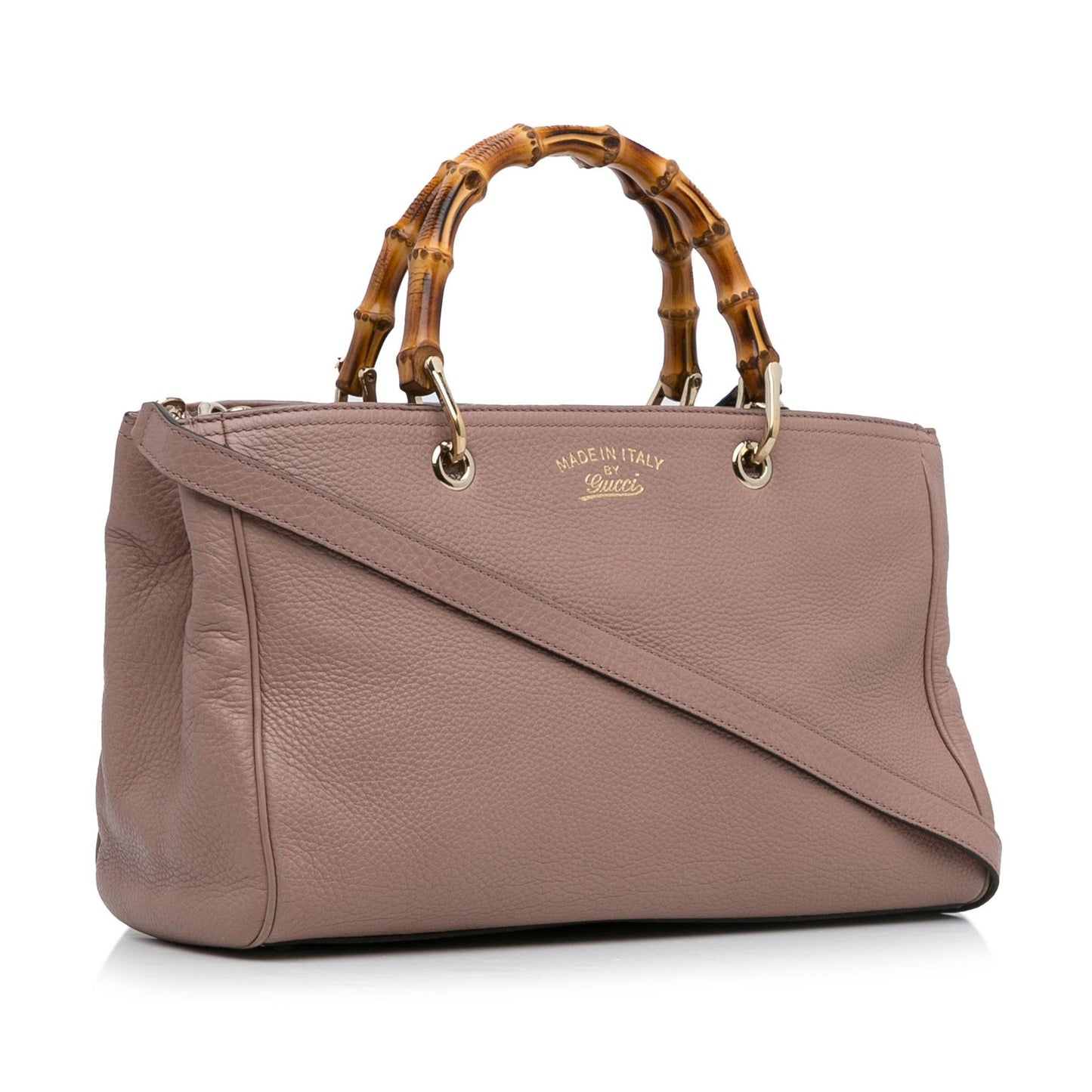 Gucci Bamboo Shopper SHG-9dtKV4 Calf Brown Medium Satchel Bag