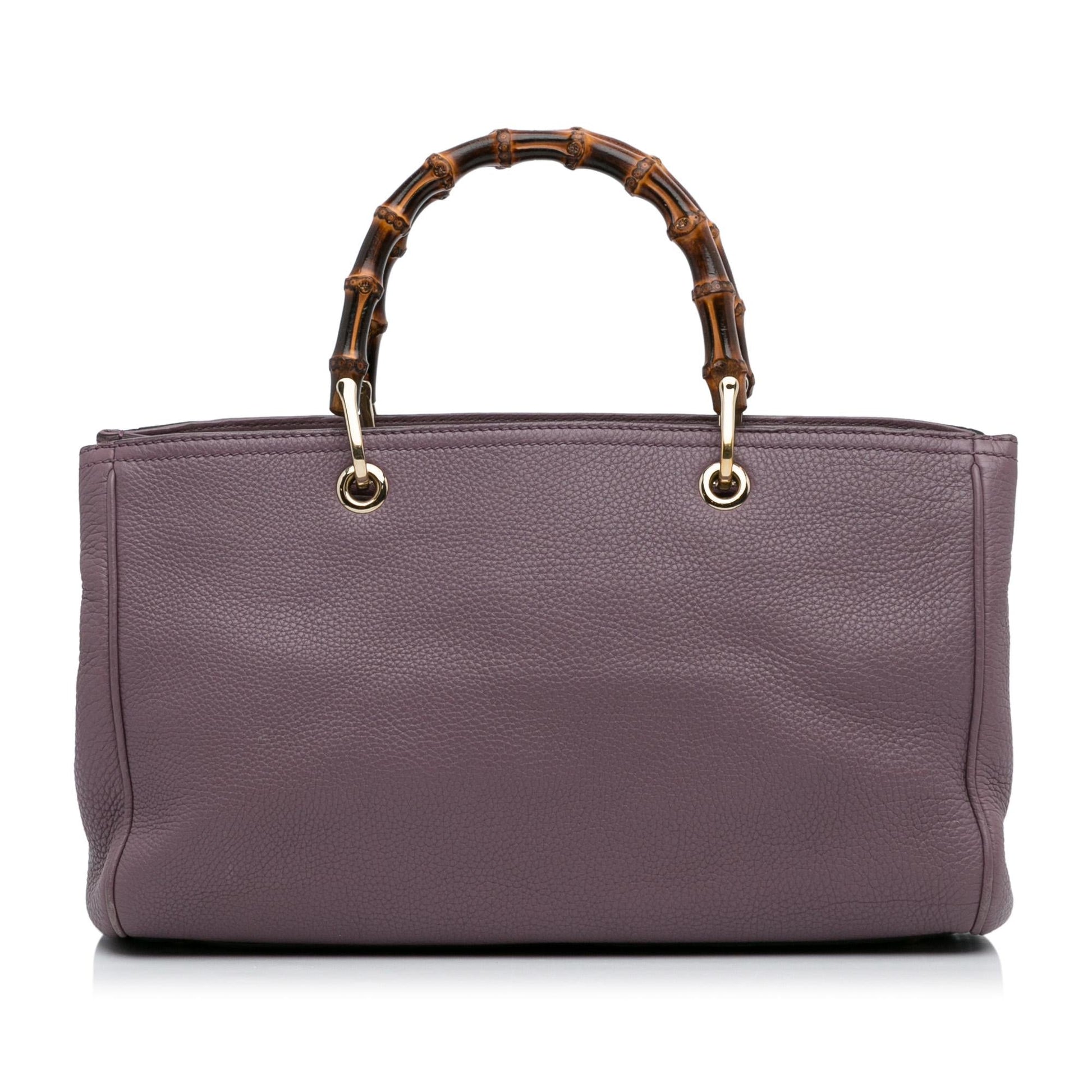 Gucci Bamboo Shopper SHG-S8HNzD Calf Medium Satchel Bag
