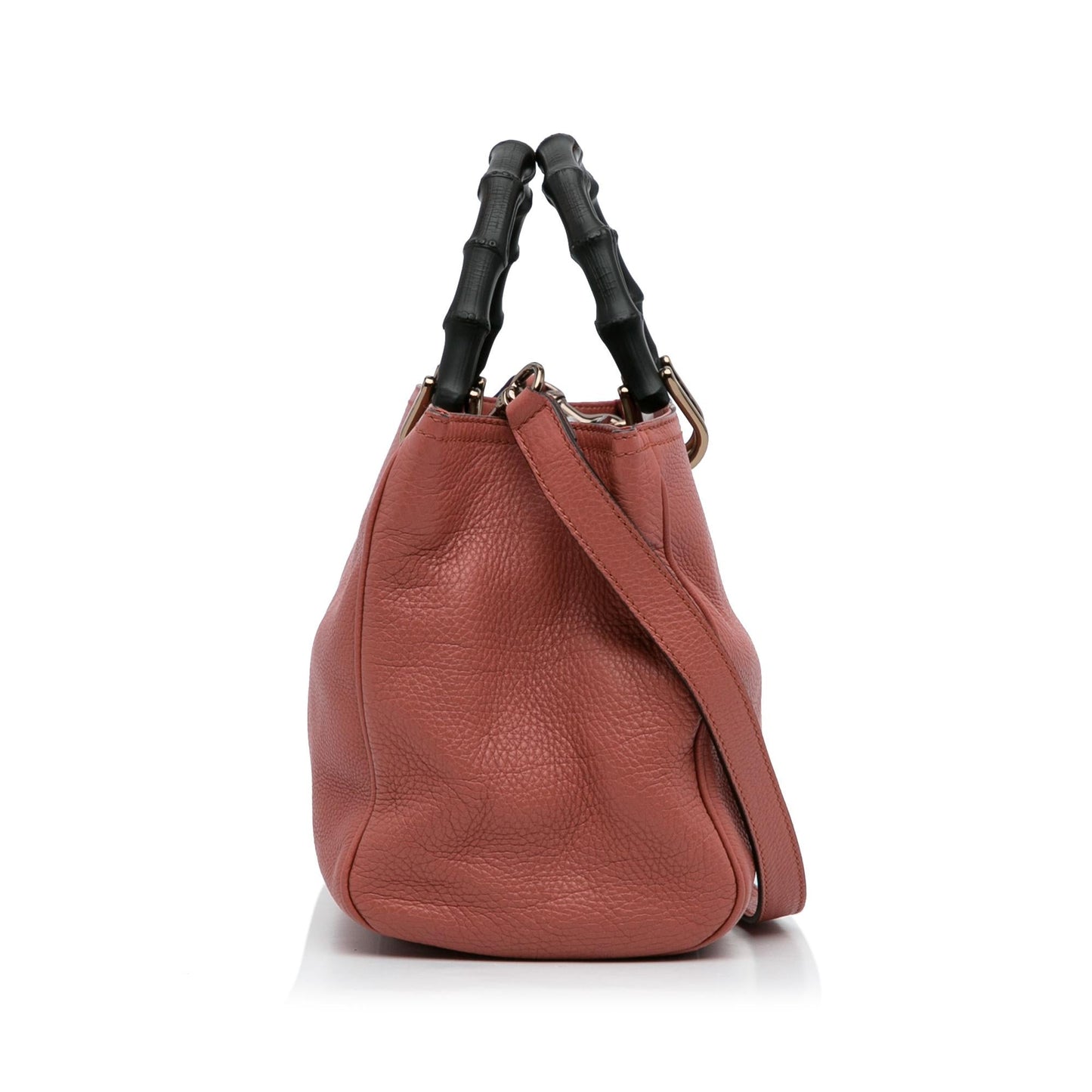 Gucci Bamboo Shopper SHG-klW7G4 Calf Pink Medium Satchel Bag