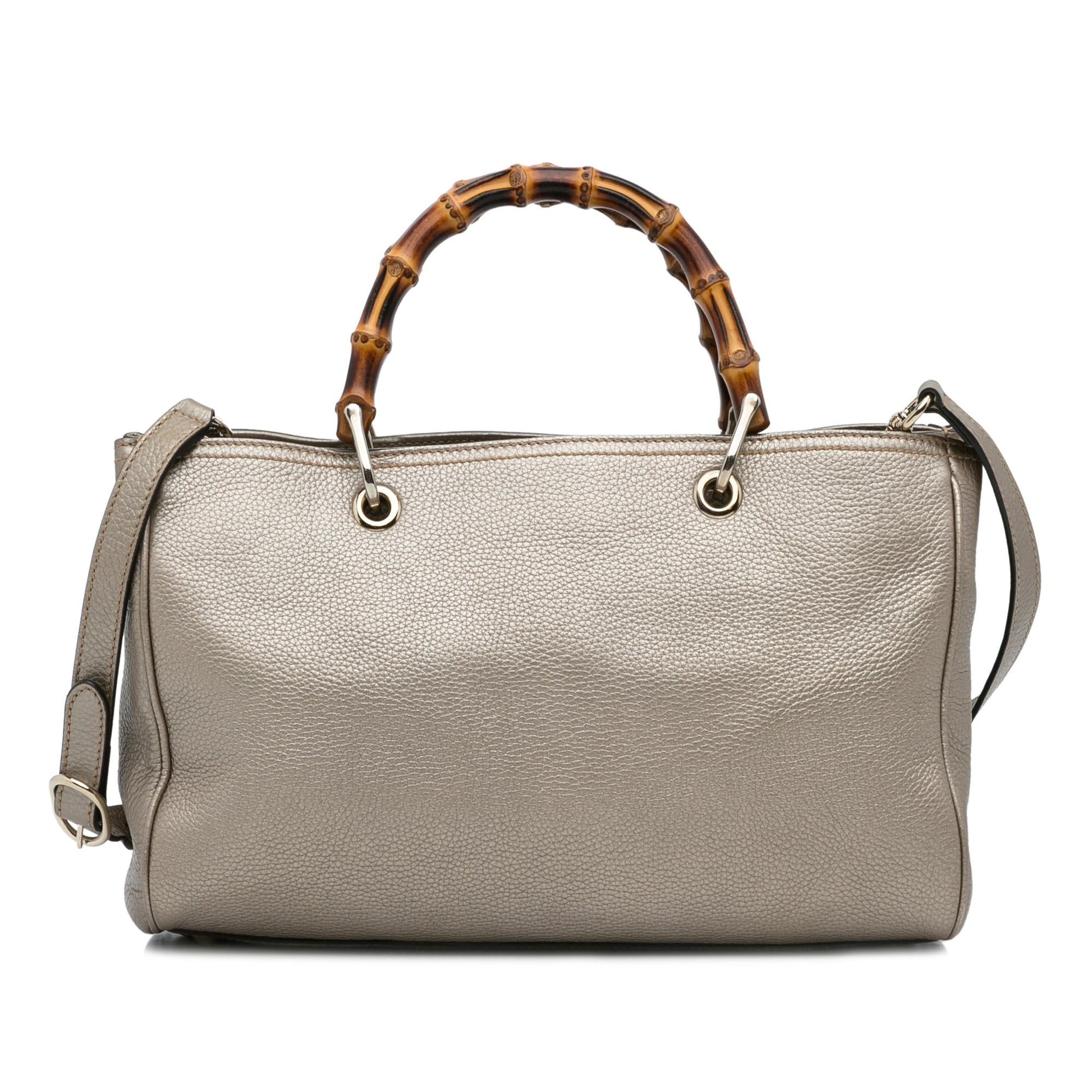Gucci Bamboo Shopper SHG-DOI2jf Calf Gold Medium Satchel Bag