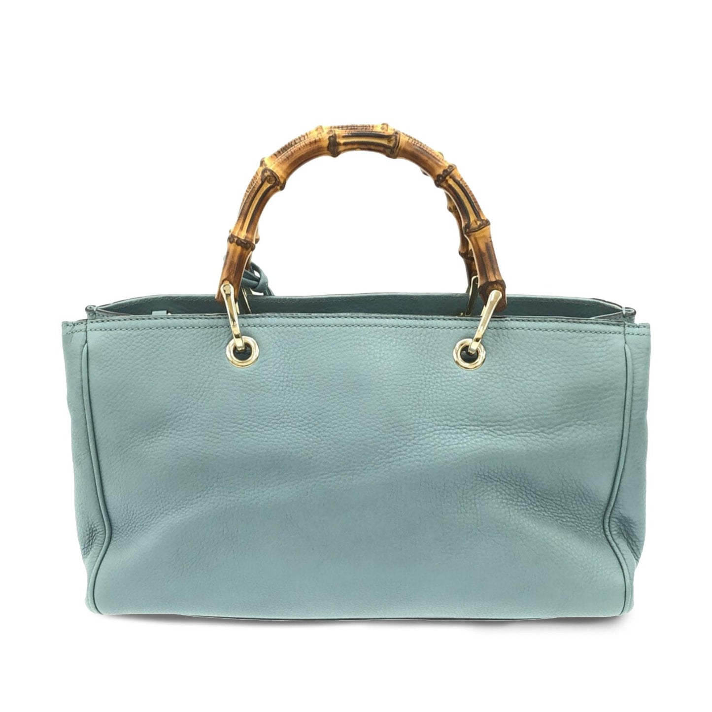 Gucci Bamboo Shopper SHG-f5CnFf Calf Blue Medium Satchel Bag