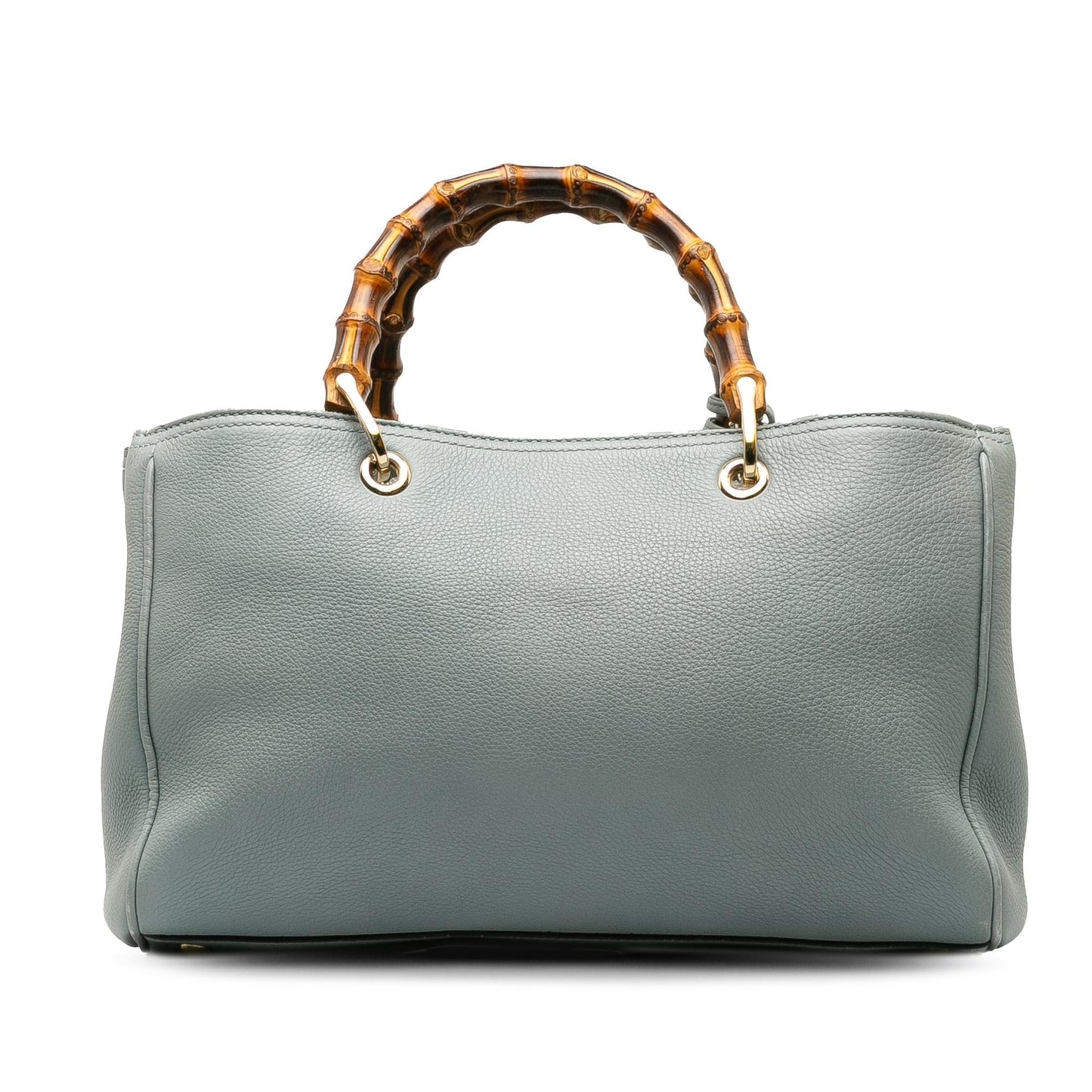 Gucci Bamboo Shopper SHG-Fx5WLs Calf Blue Medium Satchel Bag