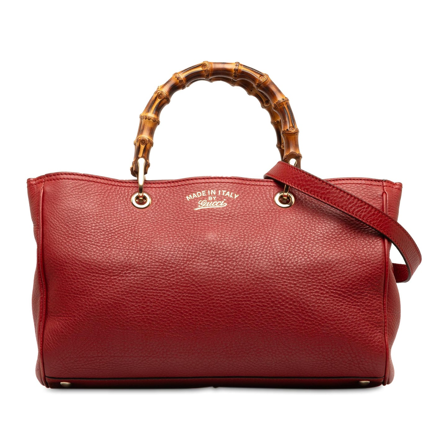 Gucci Bamboo Shopper SHG-td1gDl Calf Red Medium Satchel Bag