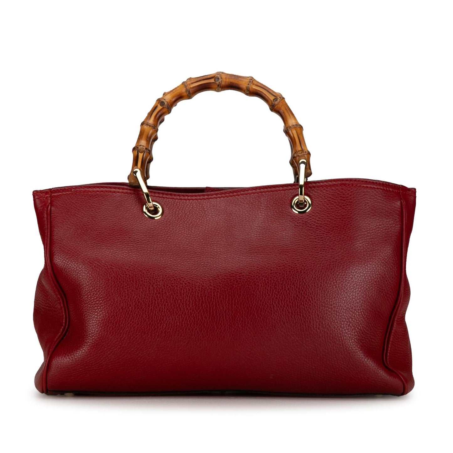 Gucci Bamboo Shopper SHG-UHvUuz Calf Red Medium Satchel Bag