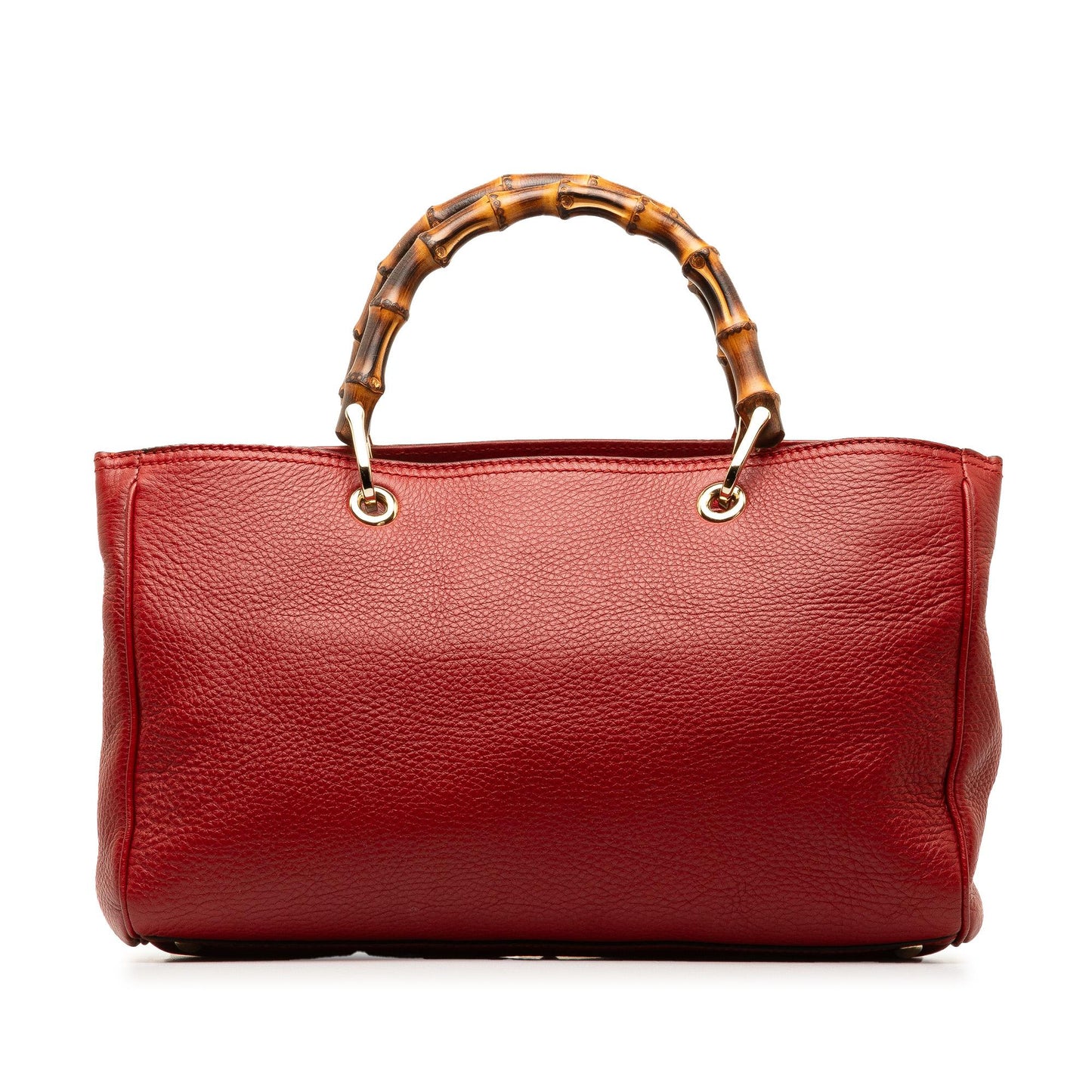 Gucci Bamboo Shopper SHG-V1zuVI Calf Red Medium Satchel Bag