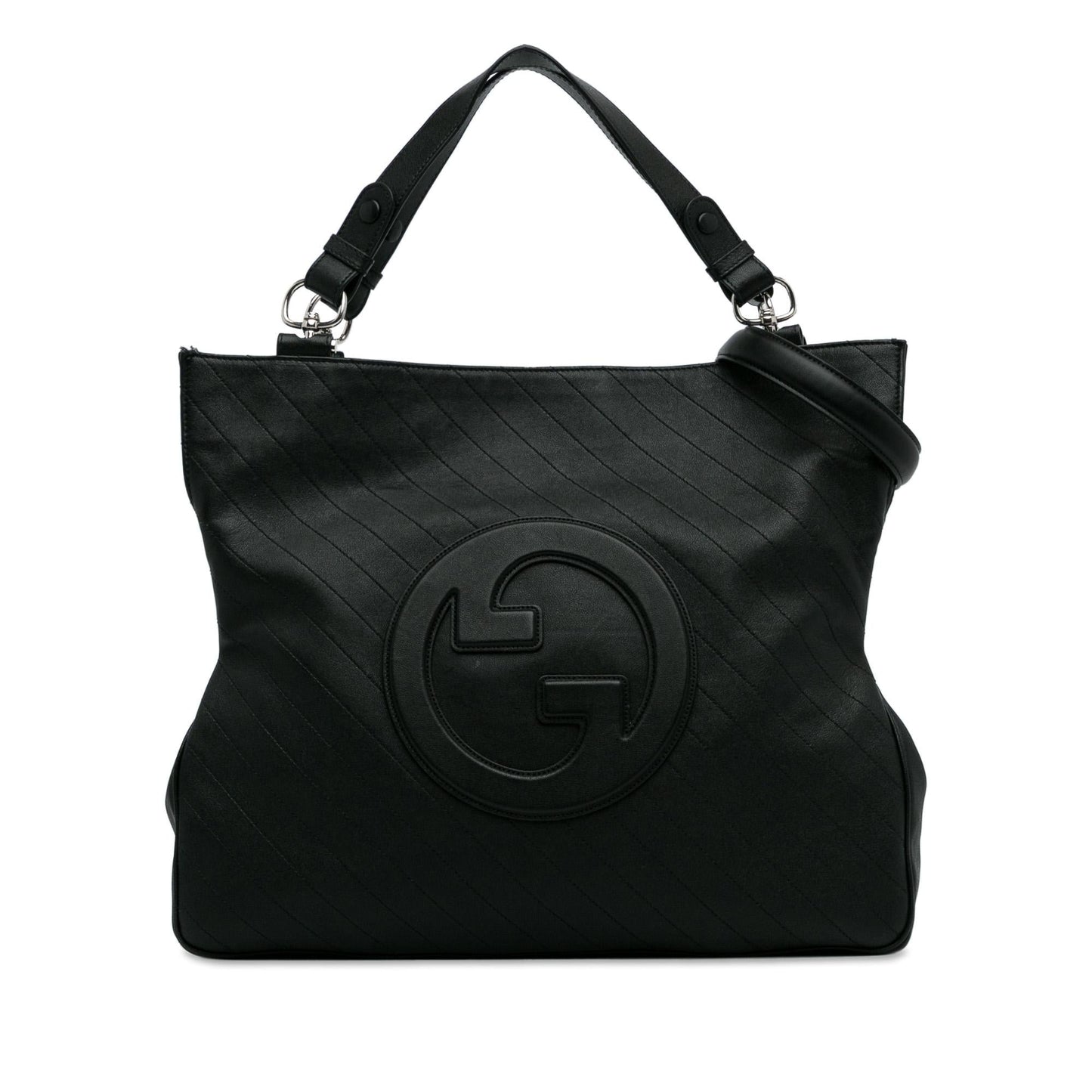 Gucci Blondie Calf Black Medium Satchel Bag Shg Bc41X6