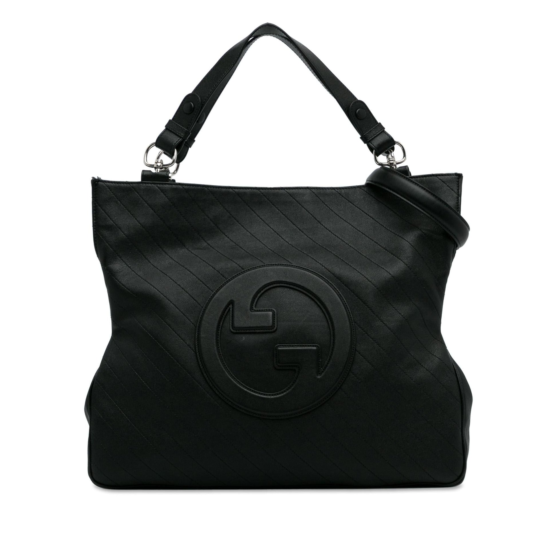 Gucci Blondie Calf Black Medium Satchel Bag Shg Bc41X6