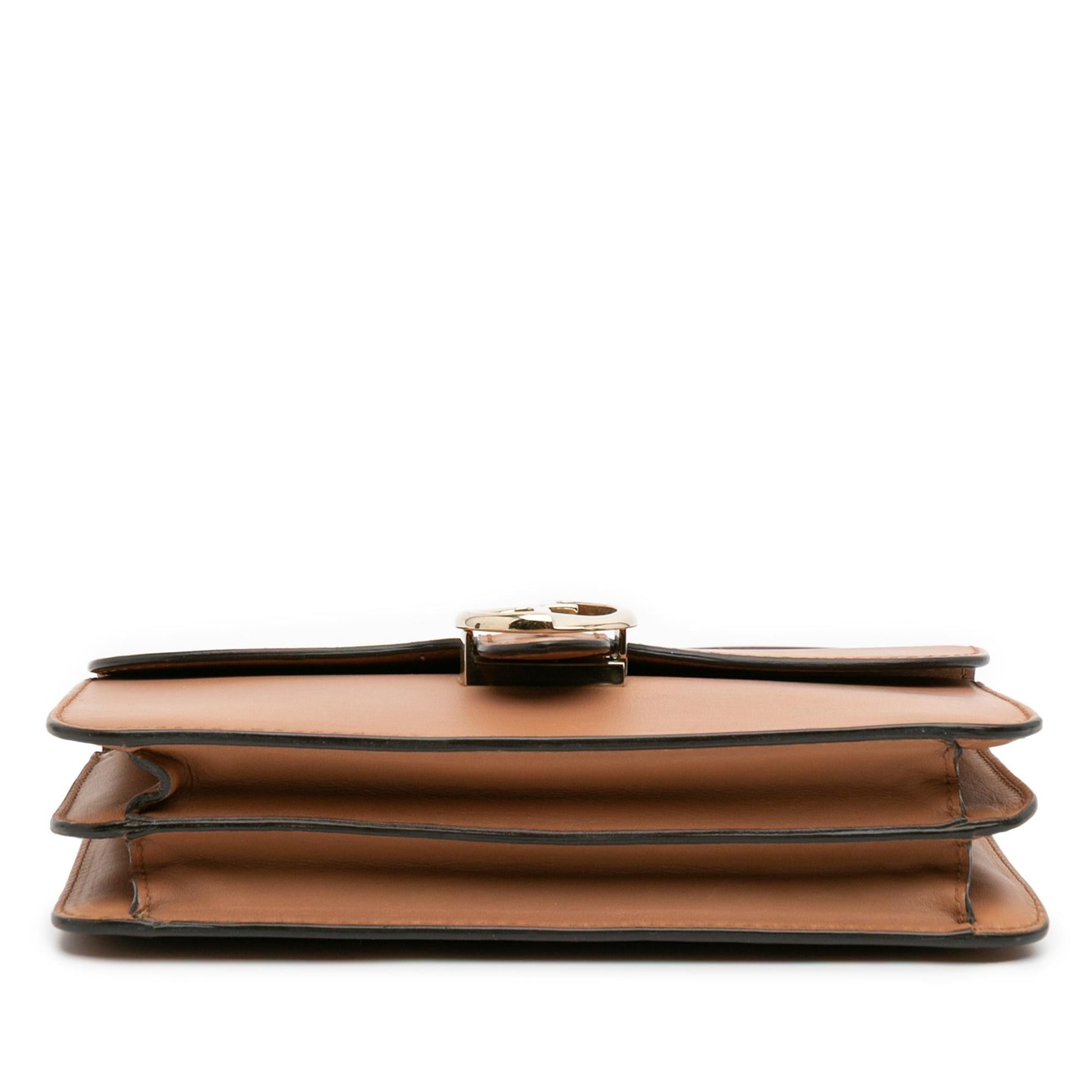 Gucci Calfskin Flap Medium Shoulder Bag