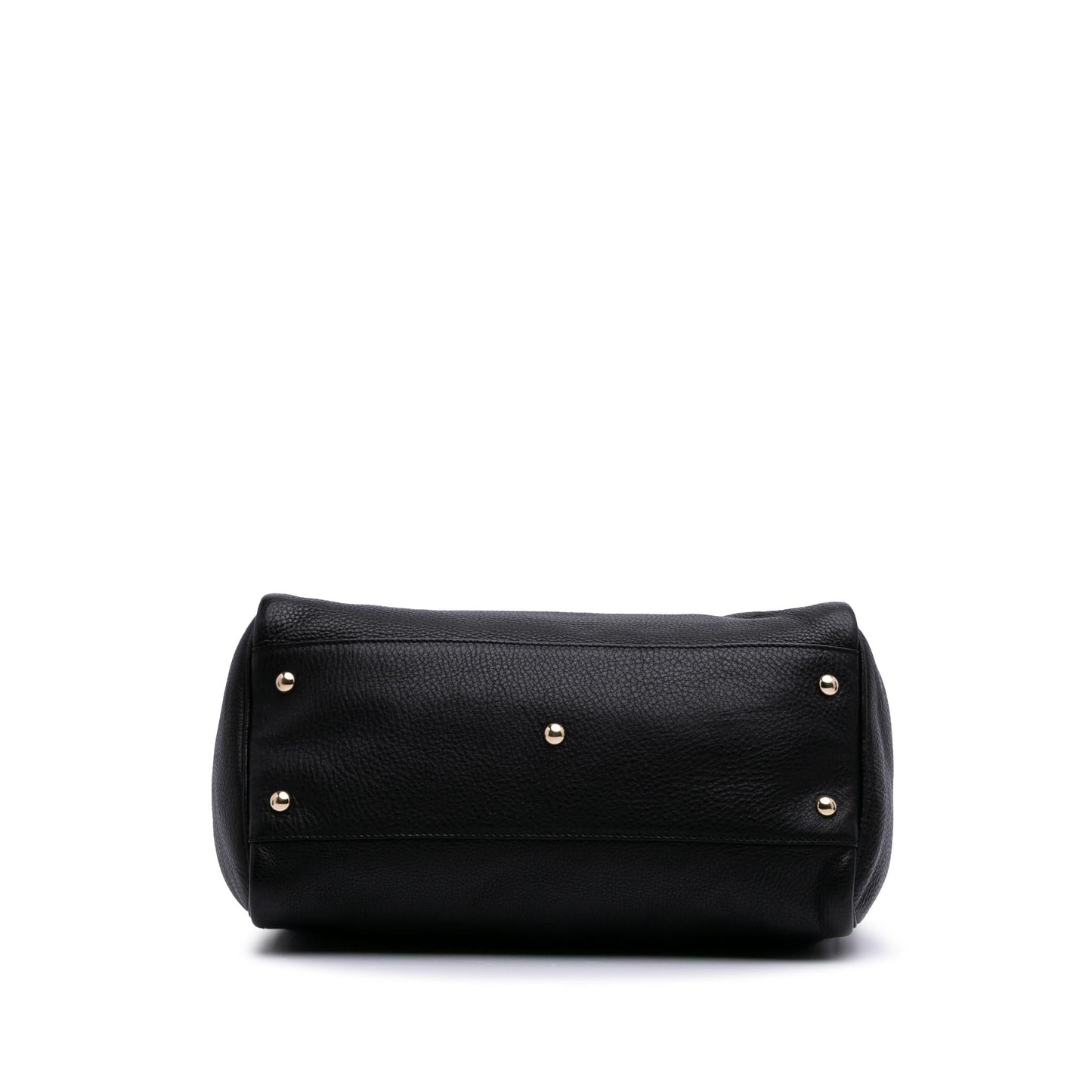 Gucci Bamboo Shopper Boston Calf Calfskin Black Medium Satchel Bag